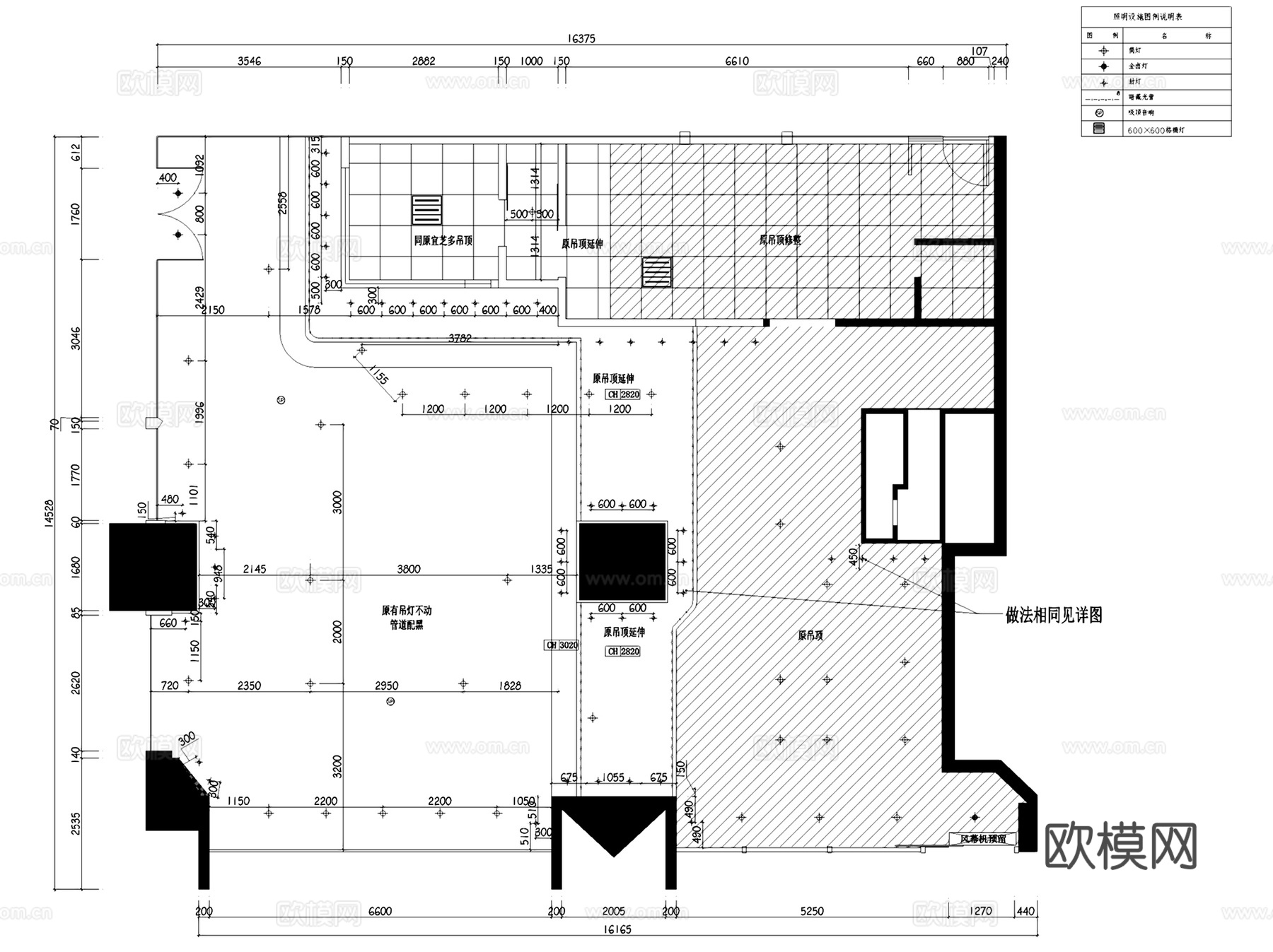 Icafe咖啡店面包蛋糕店室内装饰平面CAD施工图集cad施工图