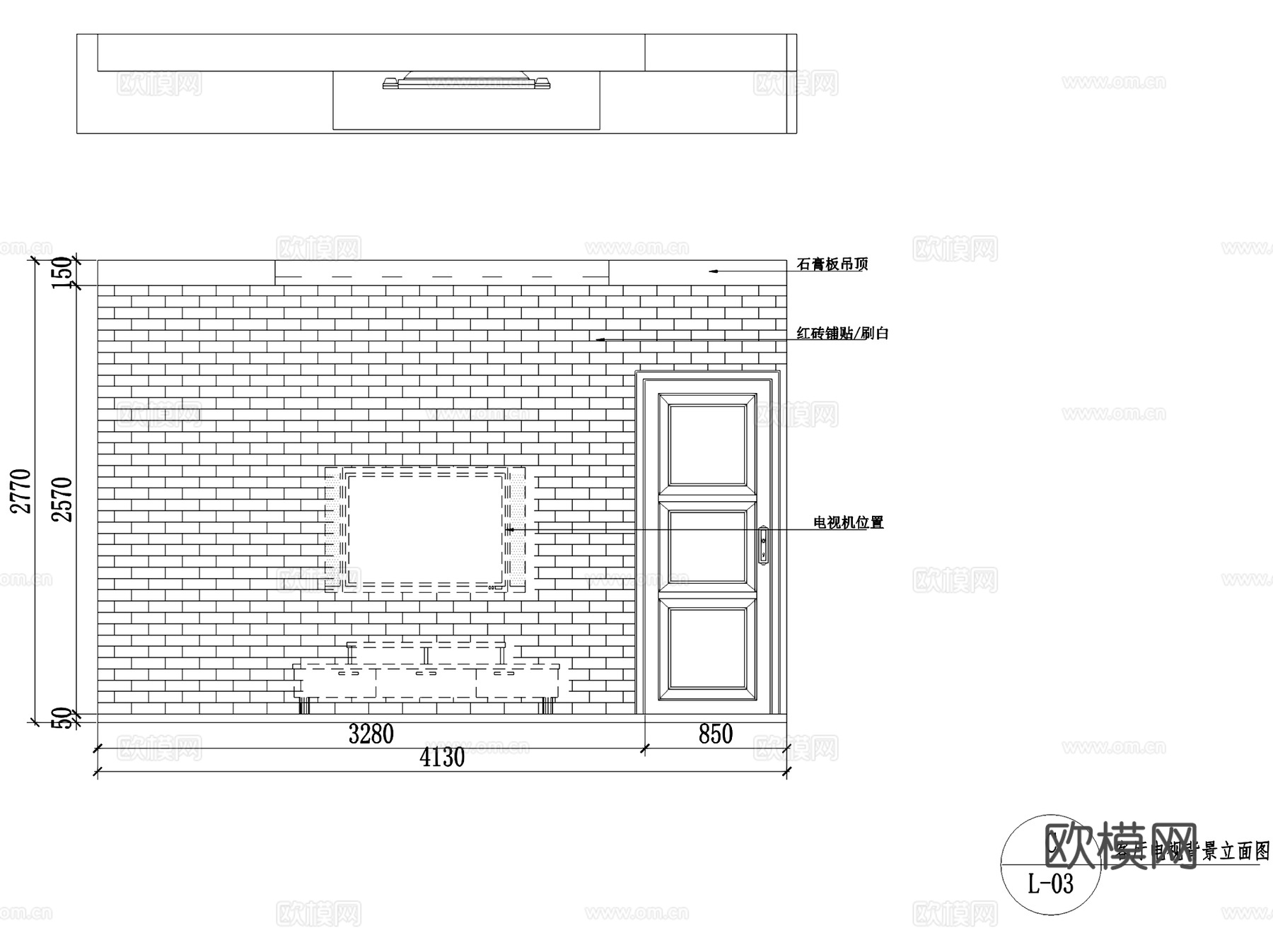 宝祥苑14#401一室两厅一卫室内家装CAD施工图cad施工图