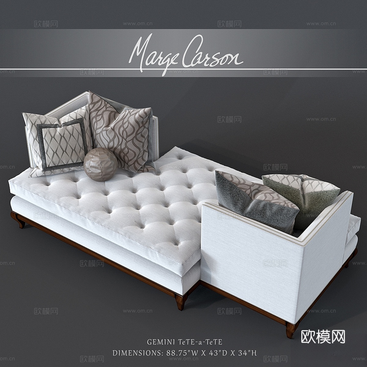 玛吉·卡森_双子座对坐椅3d模型下载