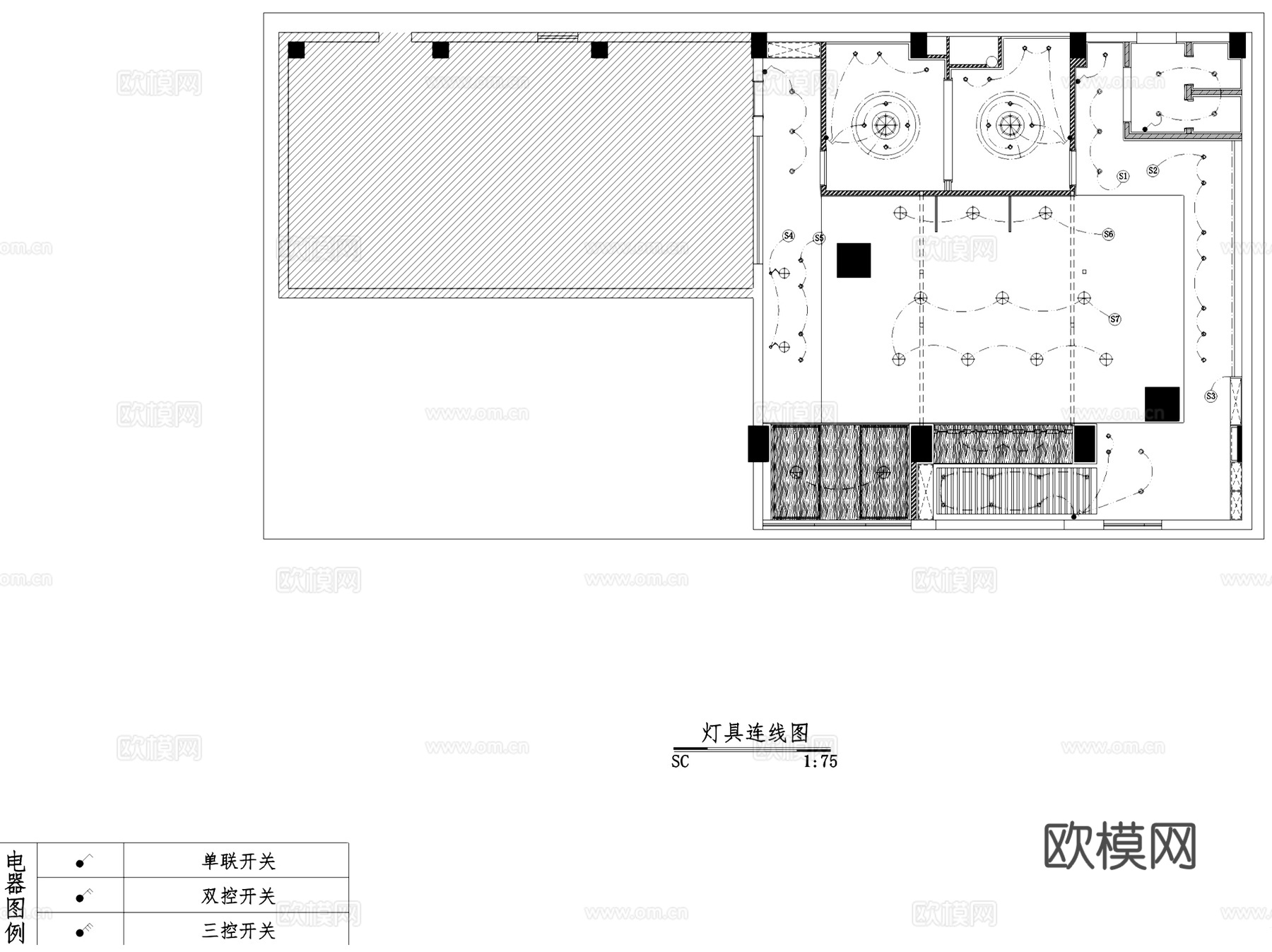 粤来记港式茶餐厅室内工装CAD施工图cad施工图