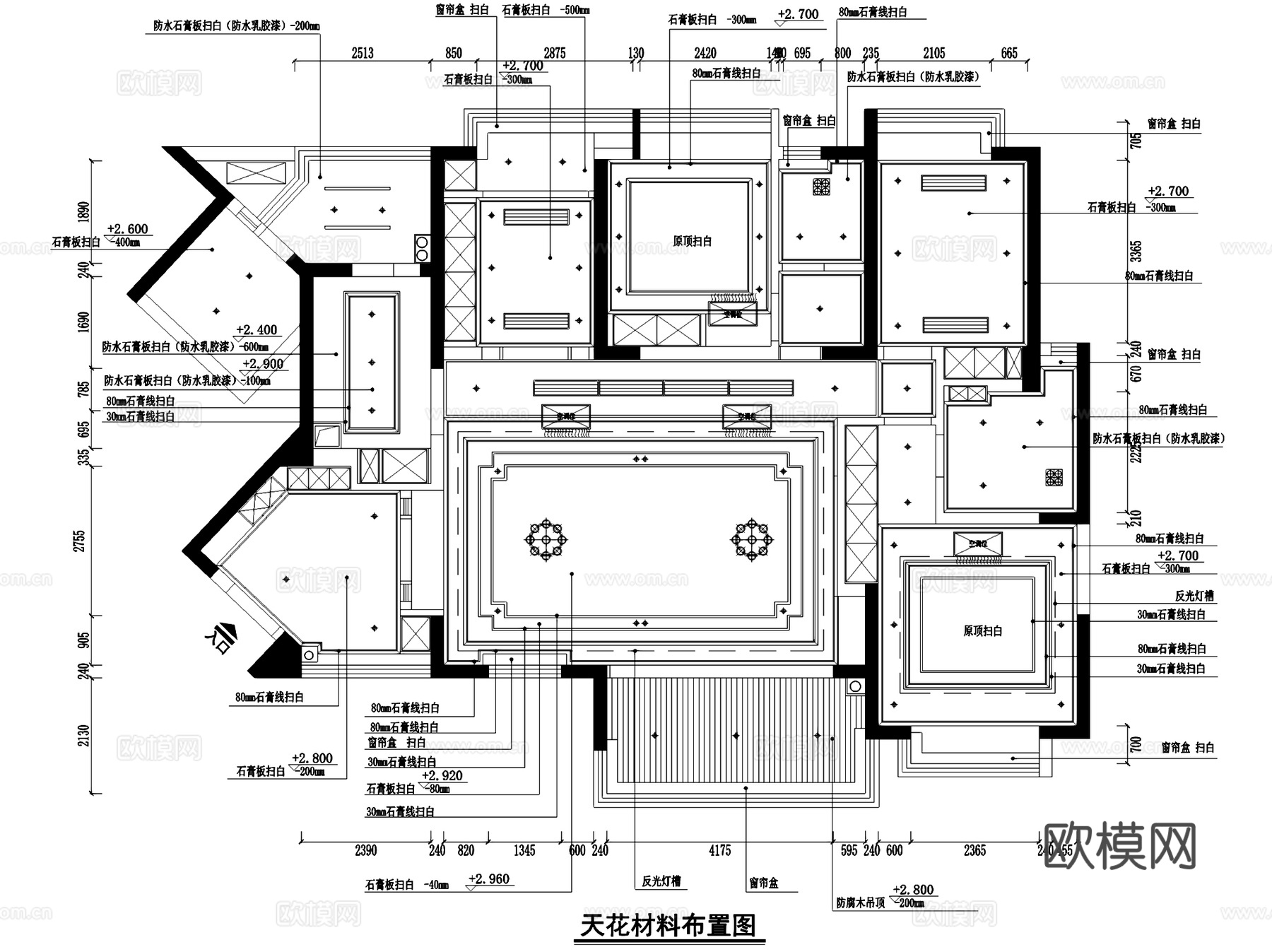 成都仁和春天国际花园室内家装CAD施工图cad施工图