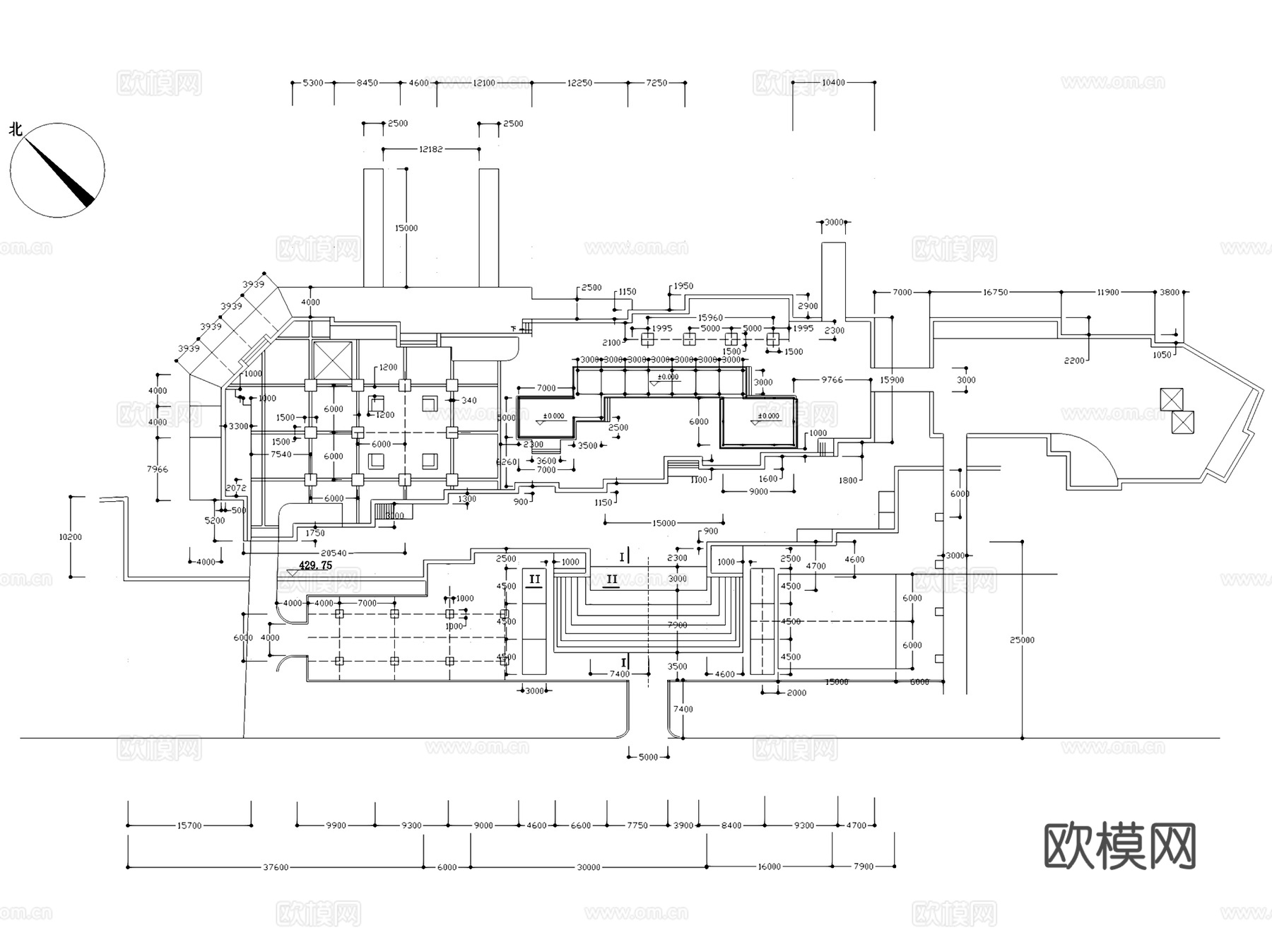 长安大唐芙蓉园建筑规划CAD施工图cad施工图