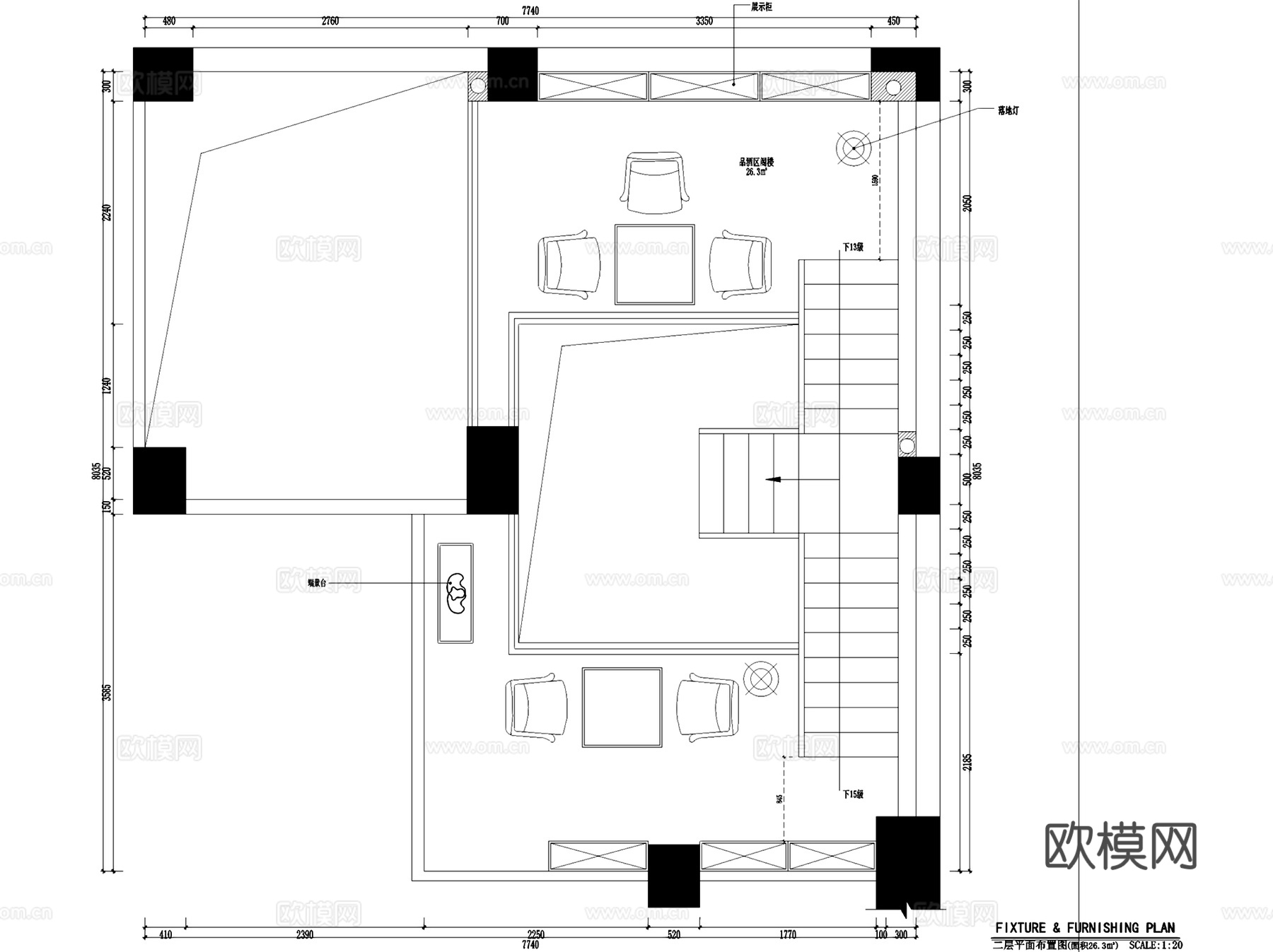 中式唐荘天畝会所室内工装CAD施工图cad施工图