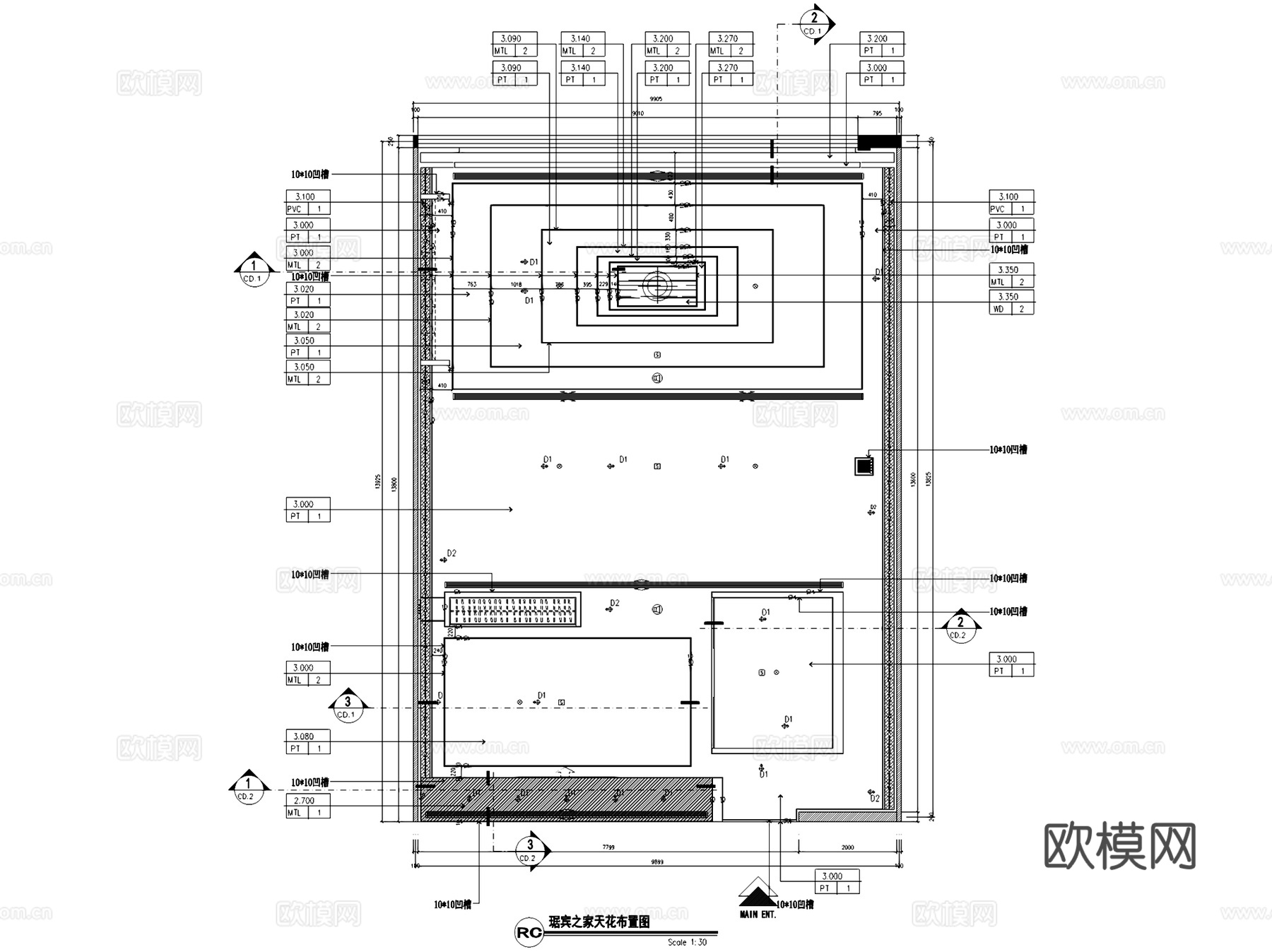 北四环店一号馆琚宾之家中式室内家装CAD施工图整套cad施工图