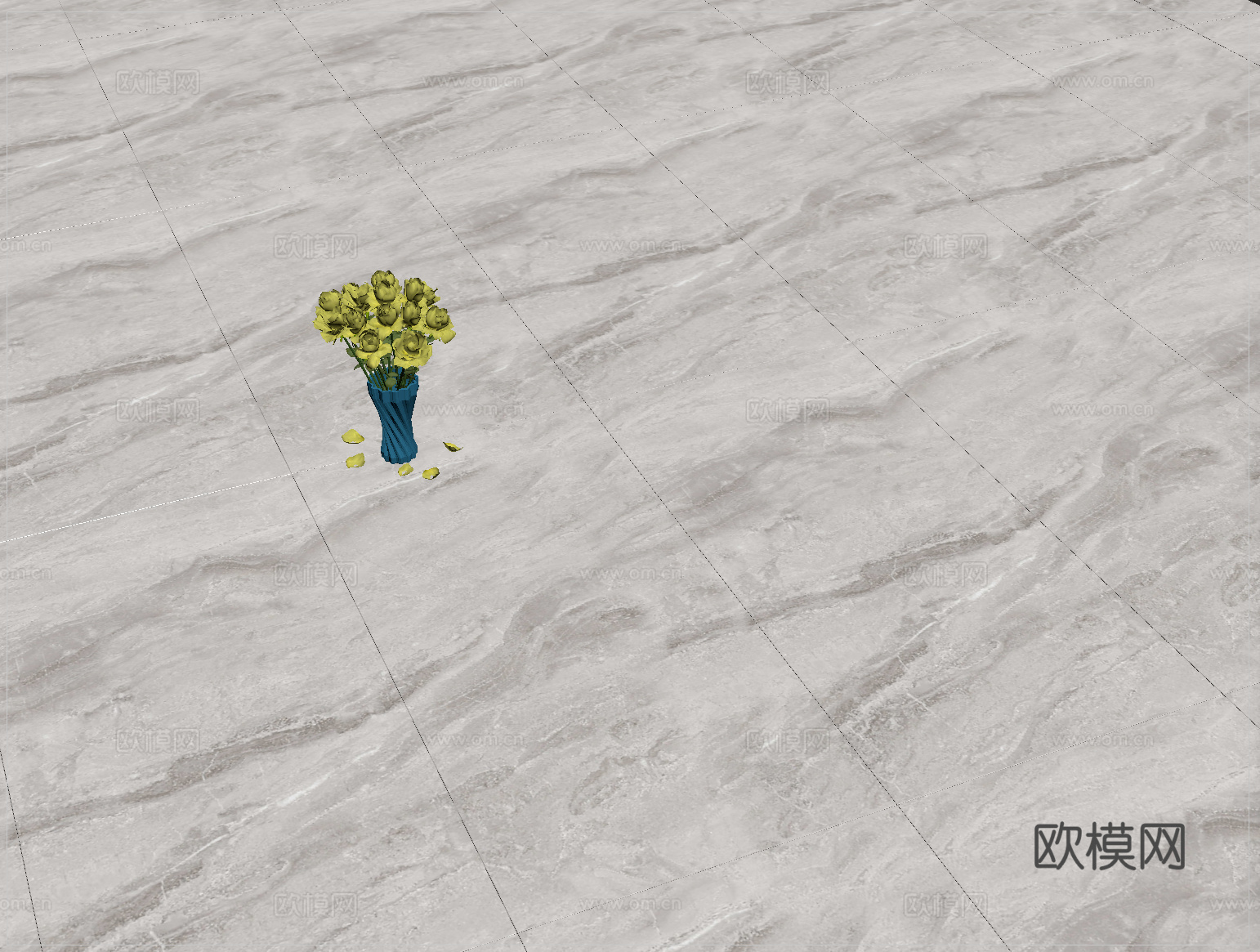 现代地砖 柔光砖 灰色地砖su模型