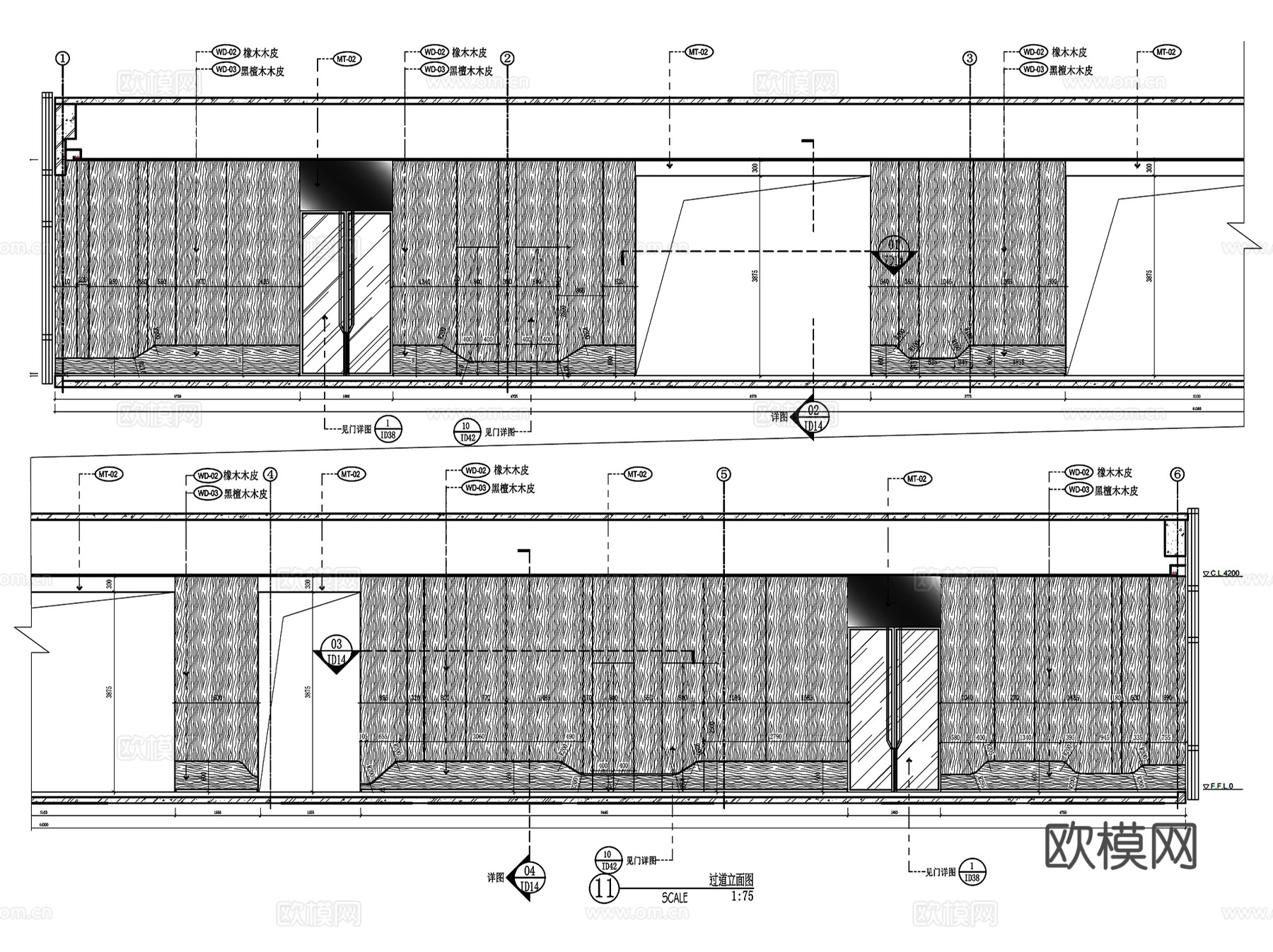 北京房山邻里售楼处室内装饰CAD施工图全套+文本cad施工图