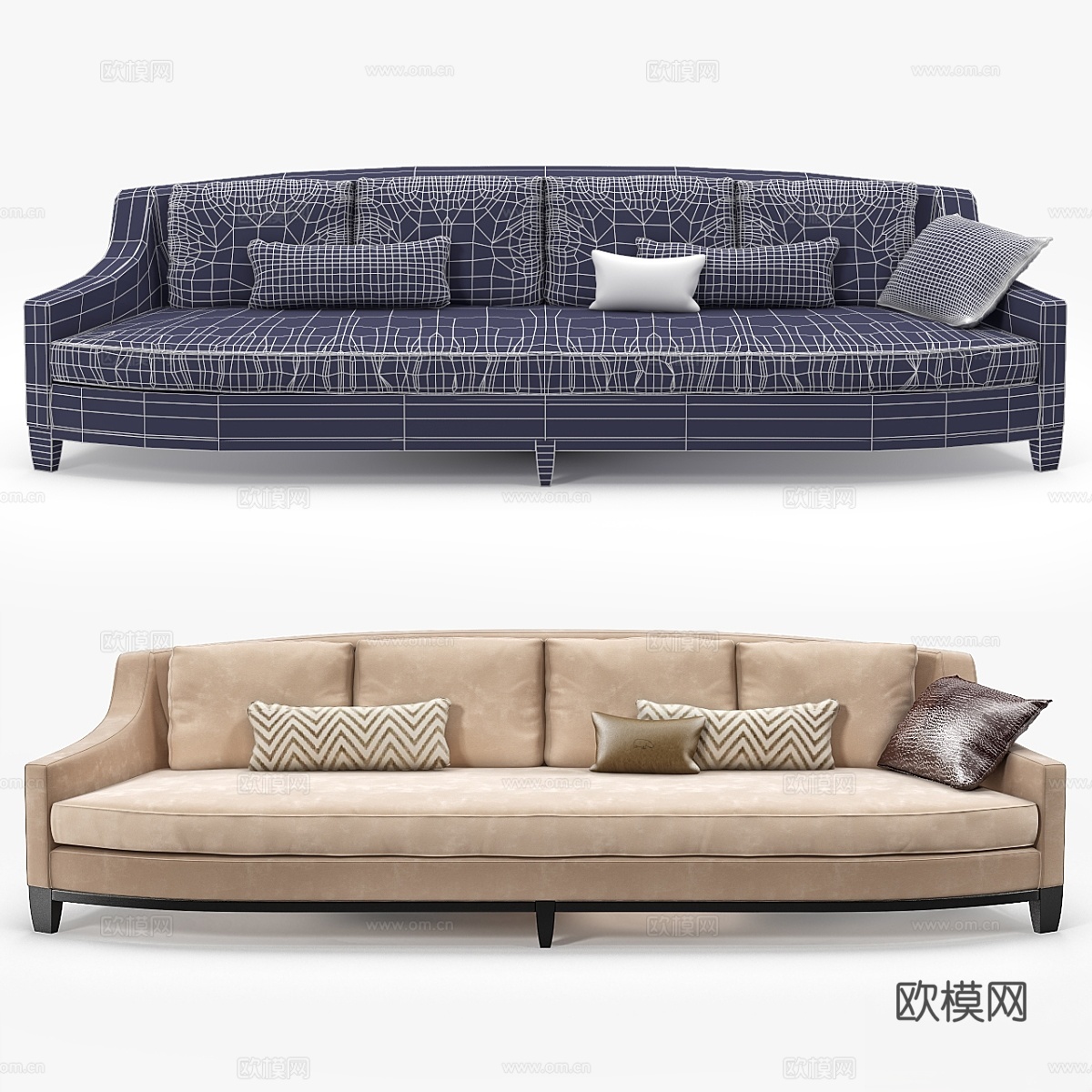 贝拉维斯塔约瑟芬沙发3d模型下载