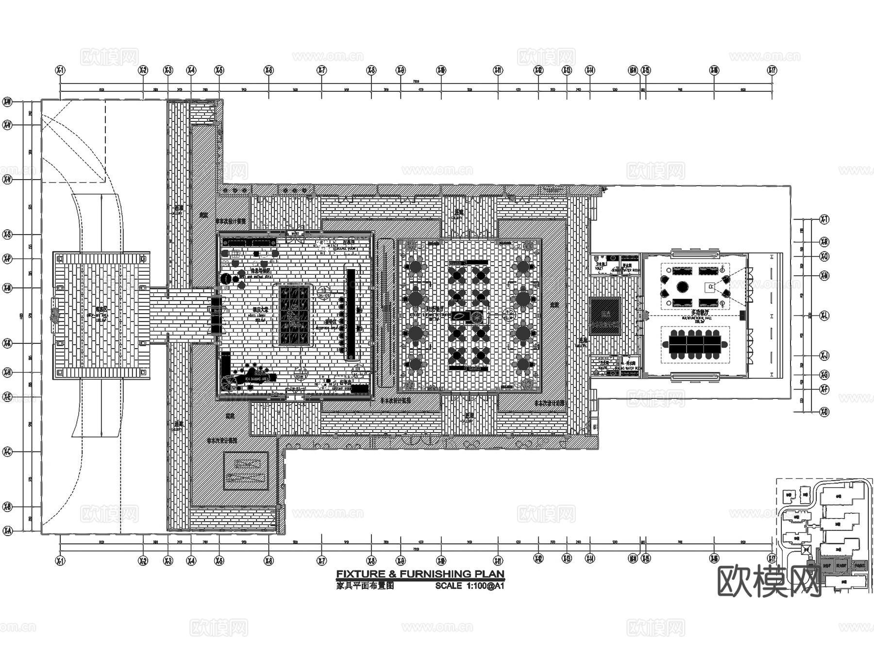 华安精品文化中式主题酒店室内工装CAD施工图整套cad施工图