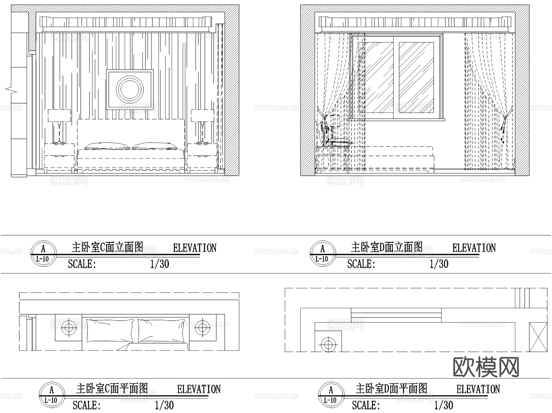 北欧风三室两厅私宅室内家装CAD施工图cad施工图