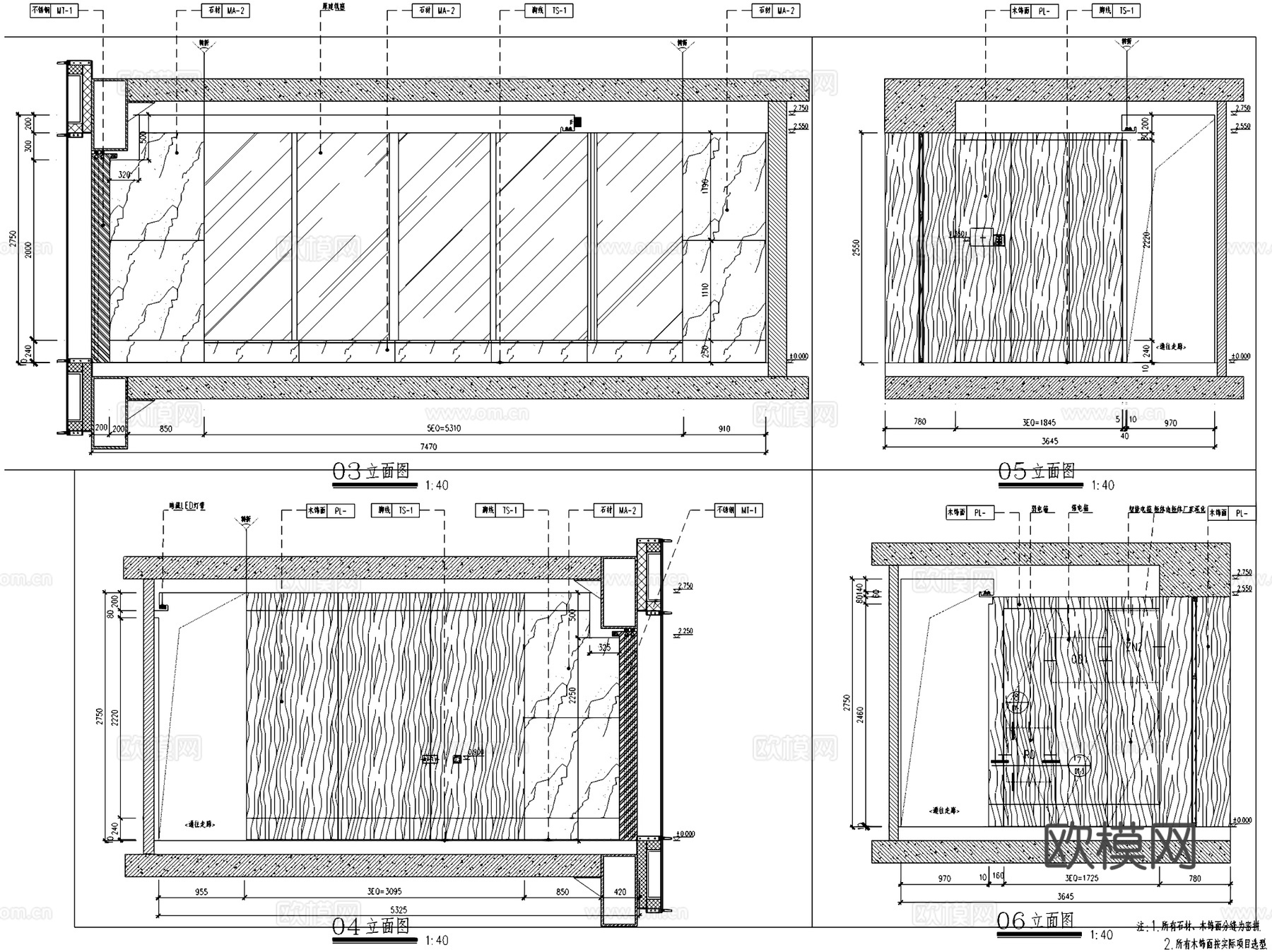 北京万科大都会滨江1#10户型室内家装CAD施工图整套cad施工图
