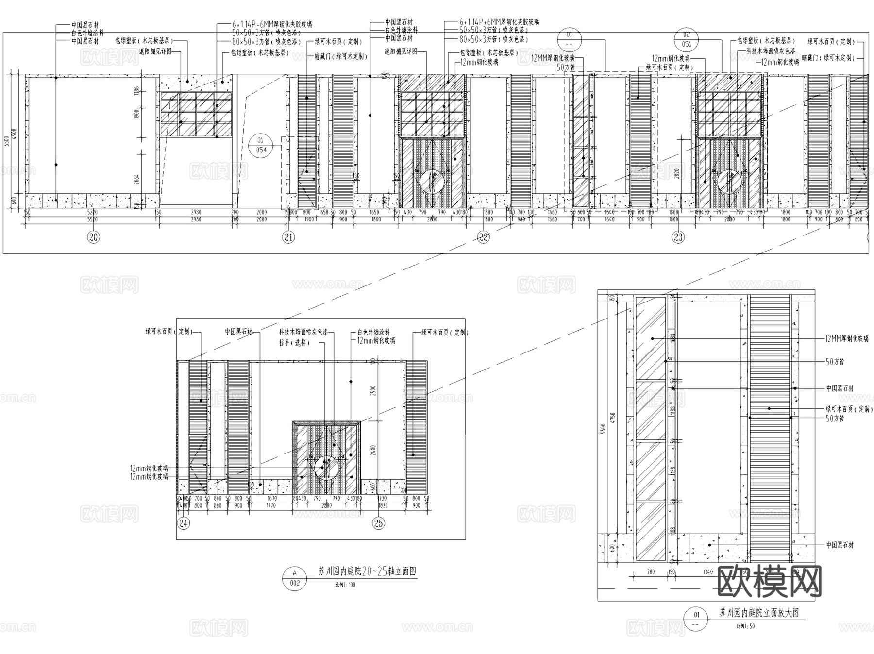 武汉颐和尚景餐厅室内外装饰CAD施工图整套cad施工图
