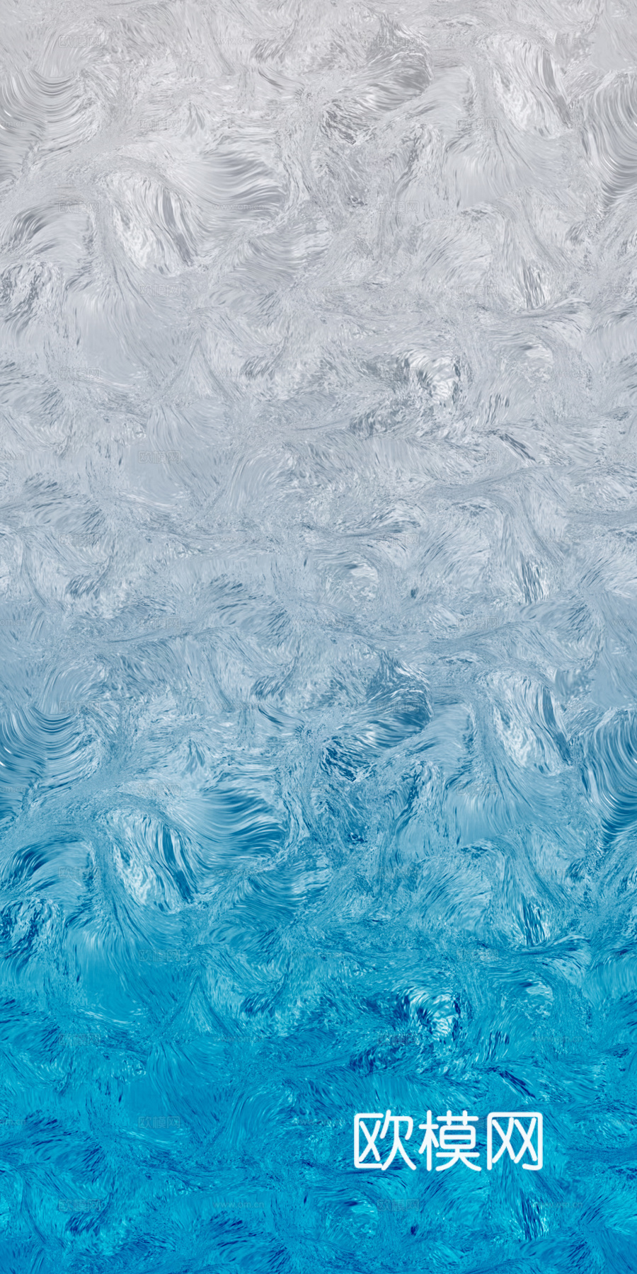 现代简约渐变蓝色水波纹玻璃 玻璃