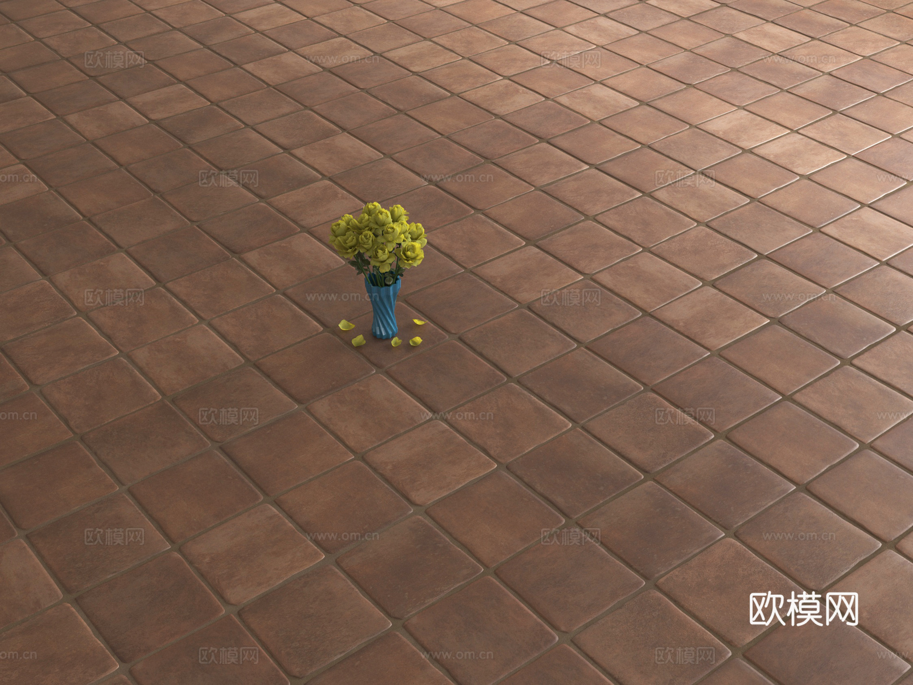 中古砖 地砖 瓷砖su模型