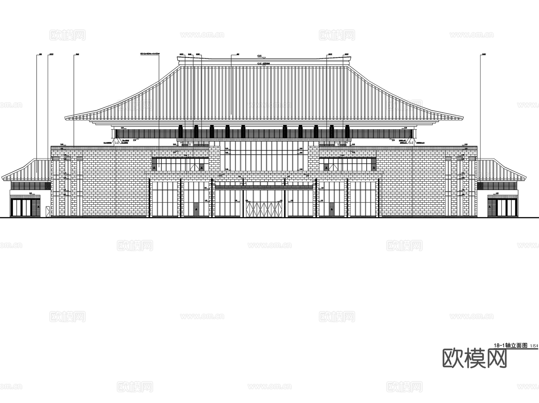 西安丝路国际园林酒店会议中心建筑CAD施工图整套cad施工图