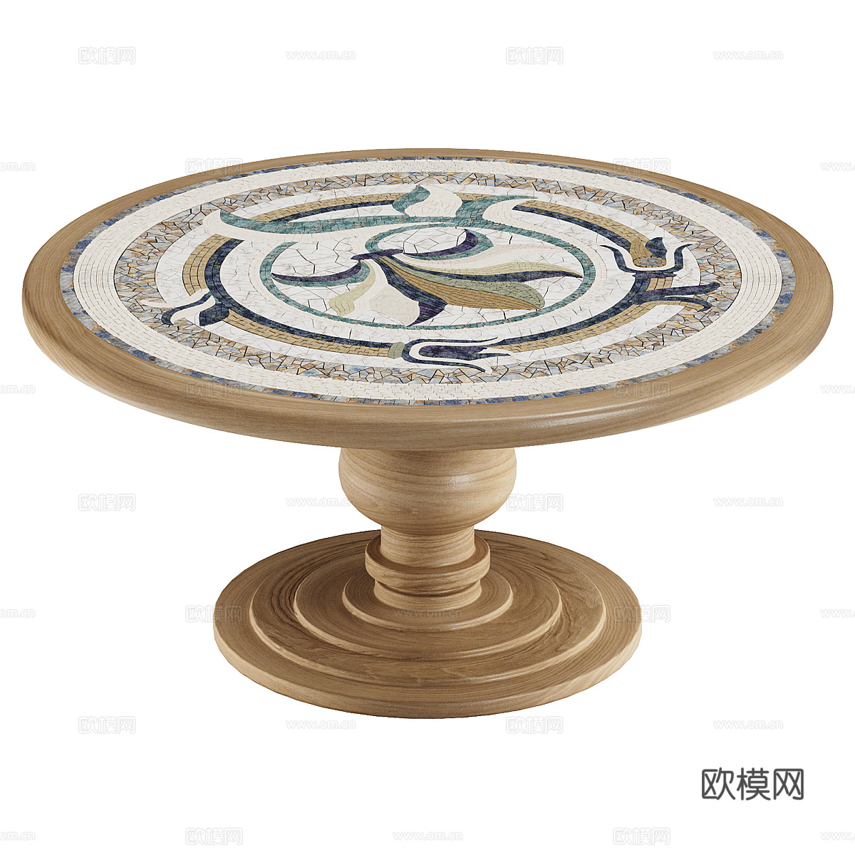 北欧简约餐桌 餐桌 简约餐桌  圆形餐桌3d模型下载