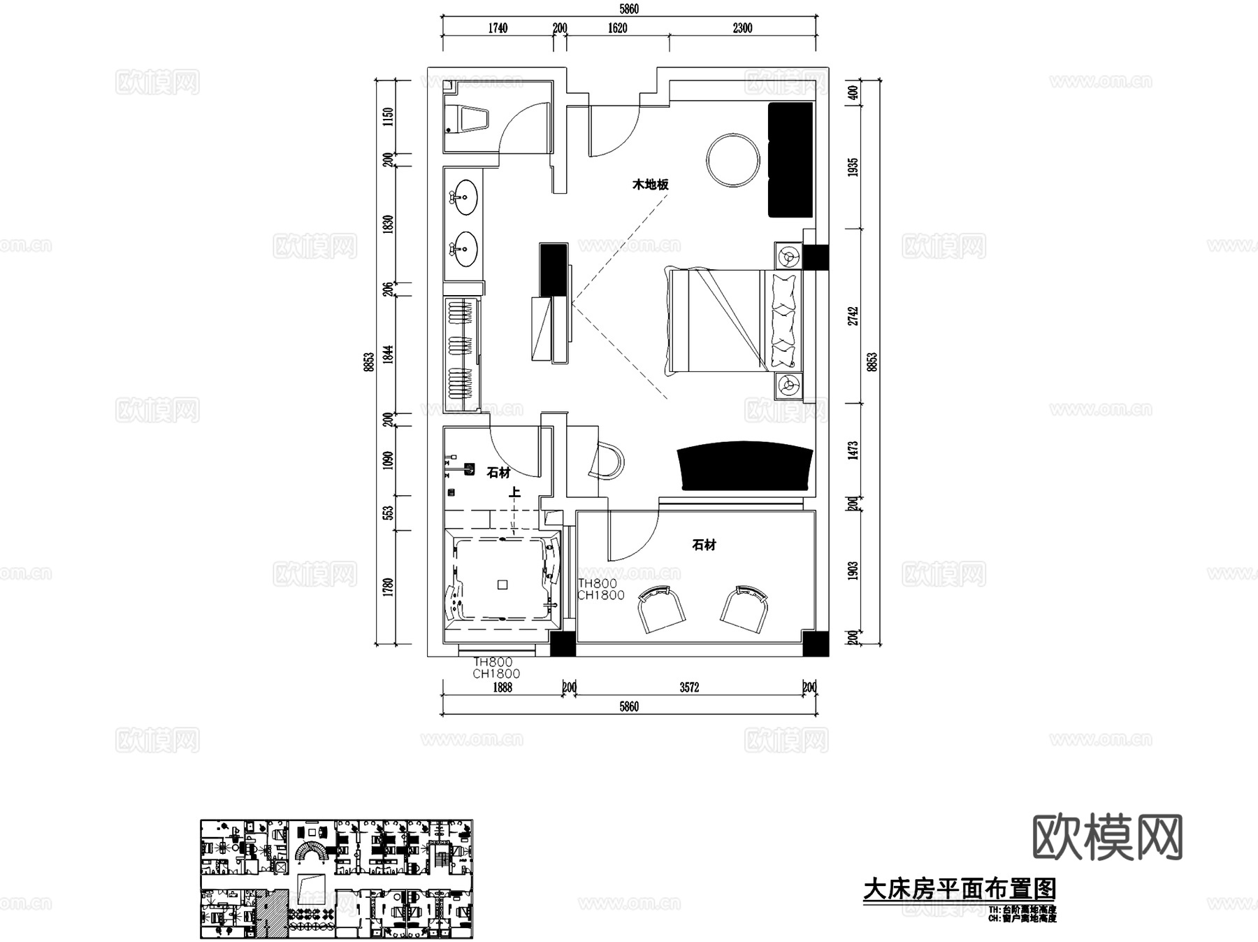 腾冲腾贤苑31栋精品酒店室内工装CAD施工图cad施工图