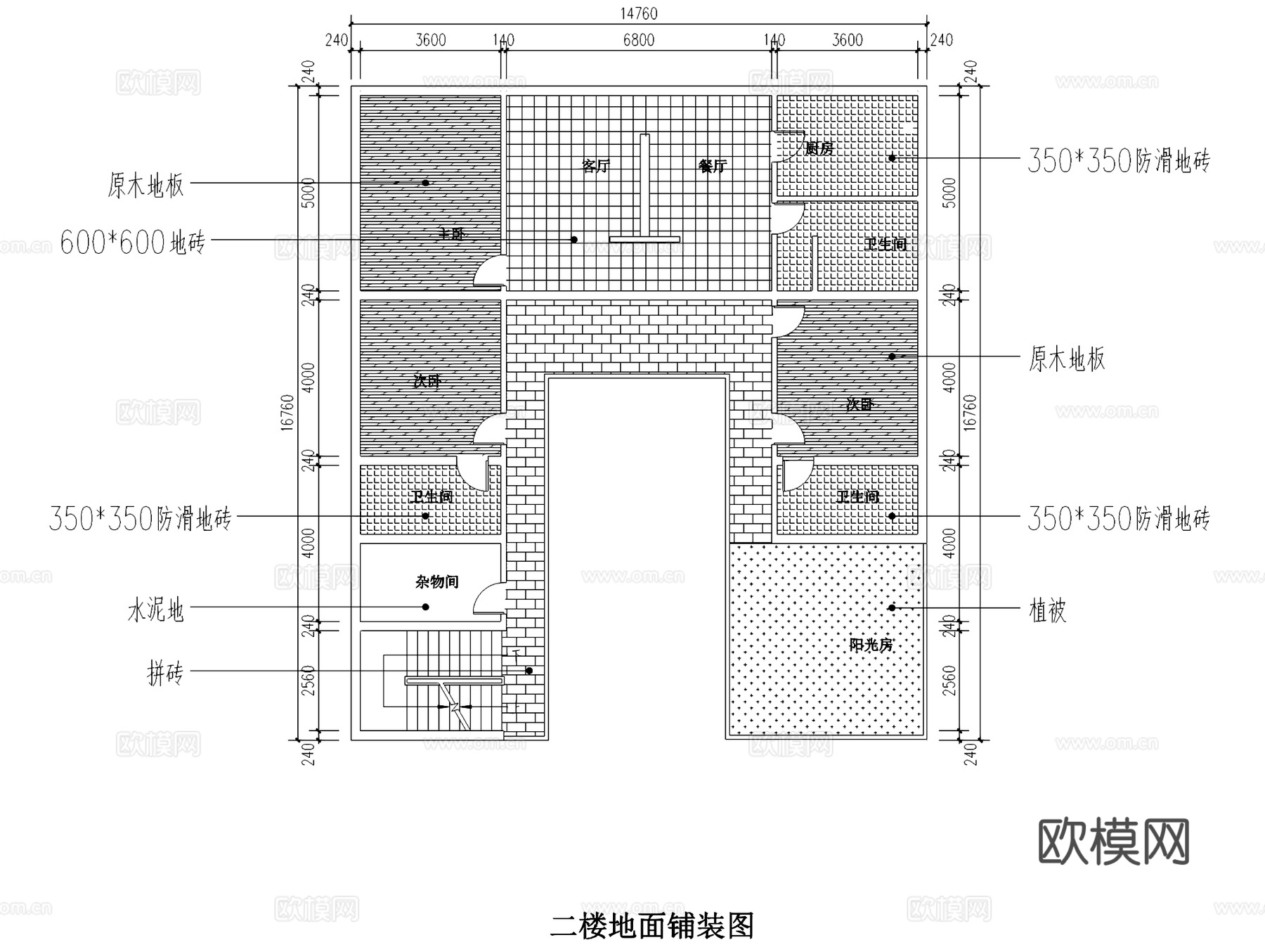 新中式农家乐民宿室内工装平面CAD施工图+建筑SU模型cad施工图