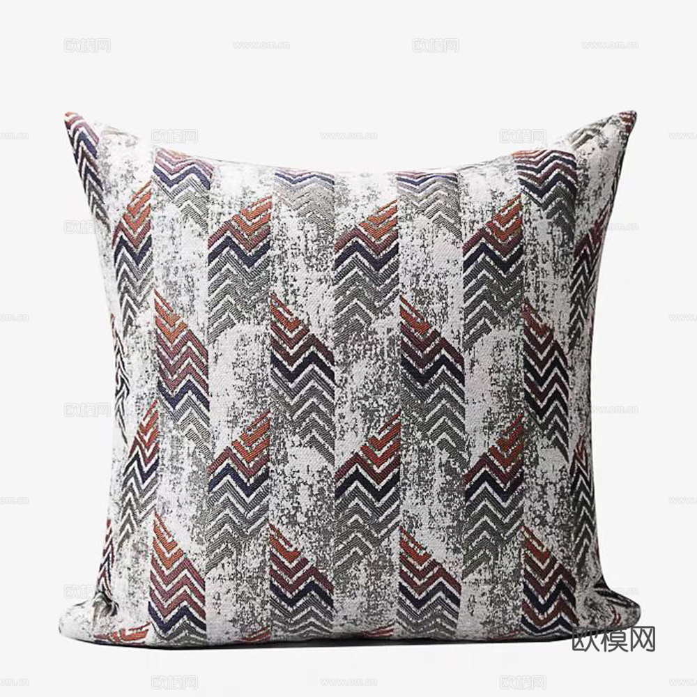 现代抱枕 枕头 印花抱枕 格纹抱枕