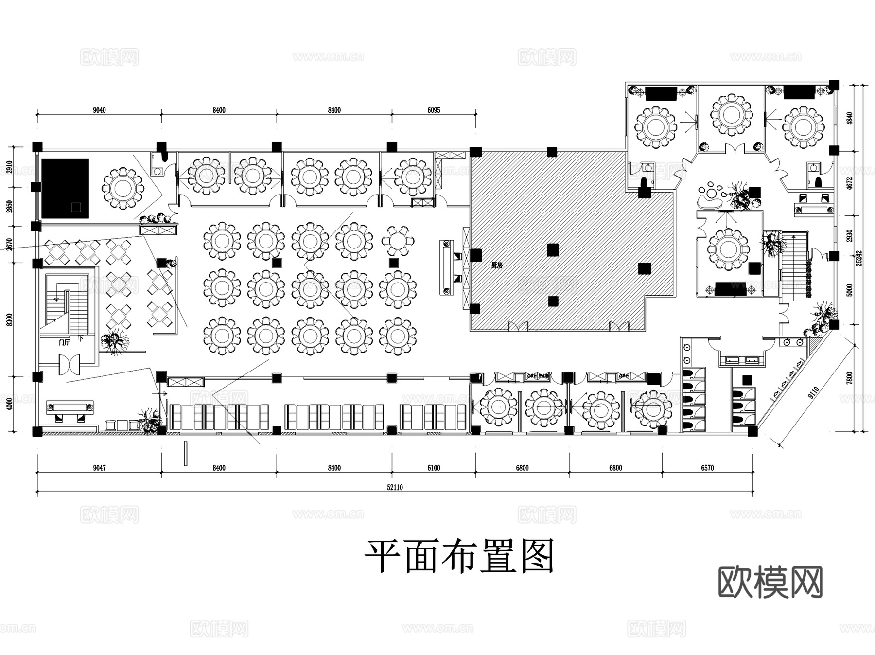 新中式中餐厅室内工装CAD施工图+3Dmax模型cad施工图