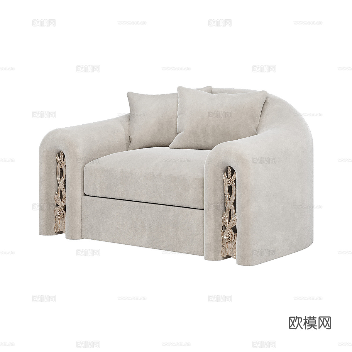 现代简约单人沙发 单人沙发 简约沙发 休闲沙发 客厅沙发3d模型