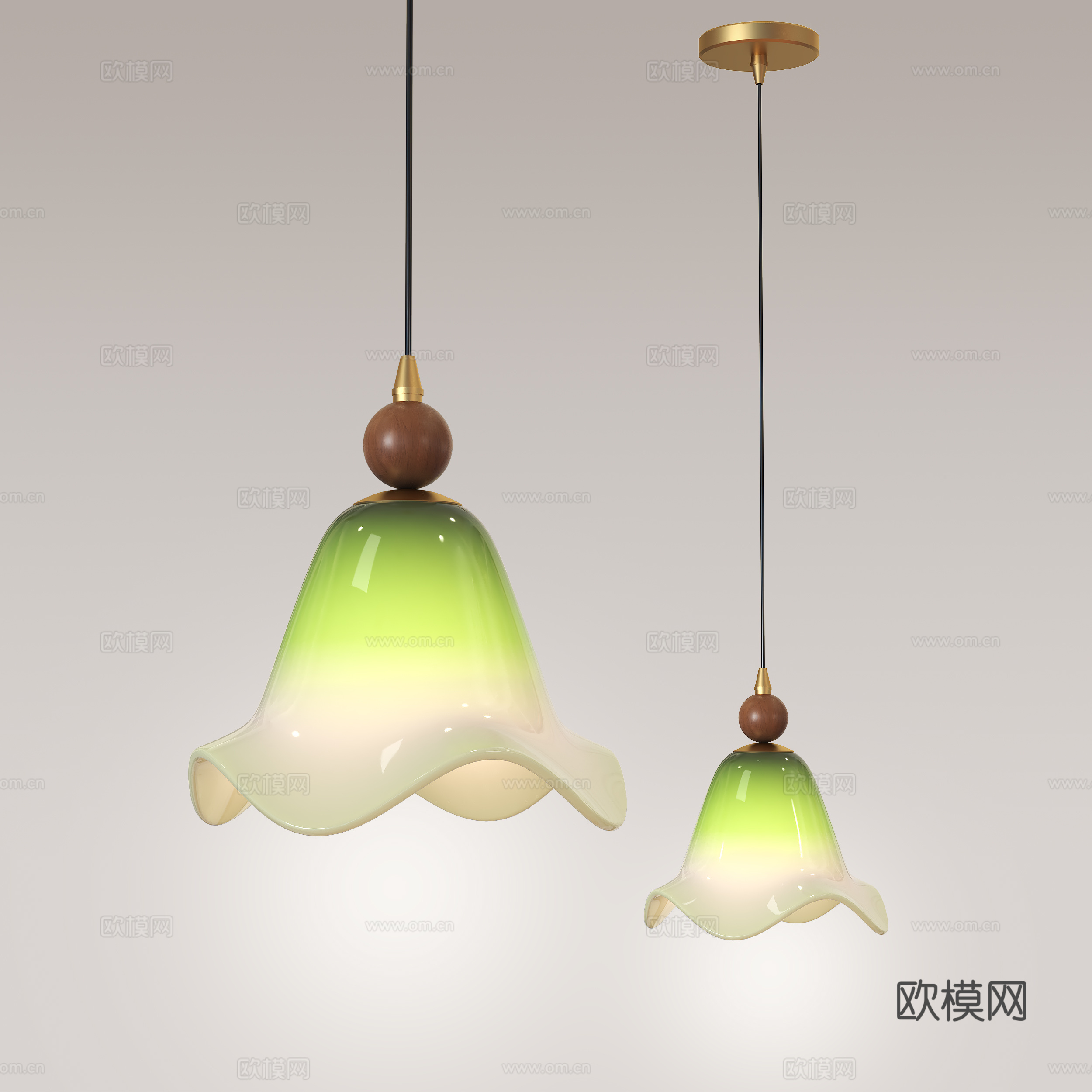 中古风床头小吊灯 法式小吊灯 复古小吊灯su模型