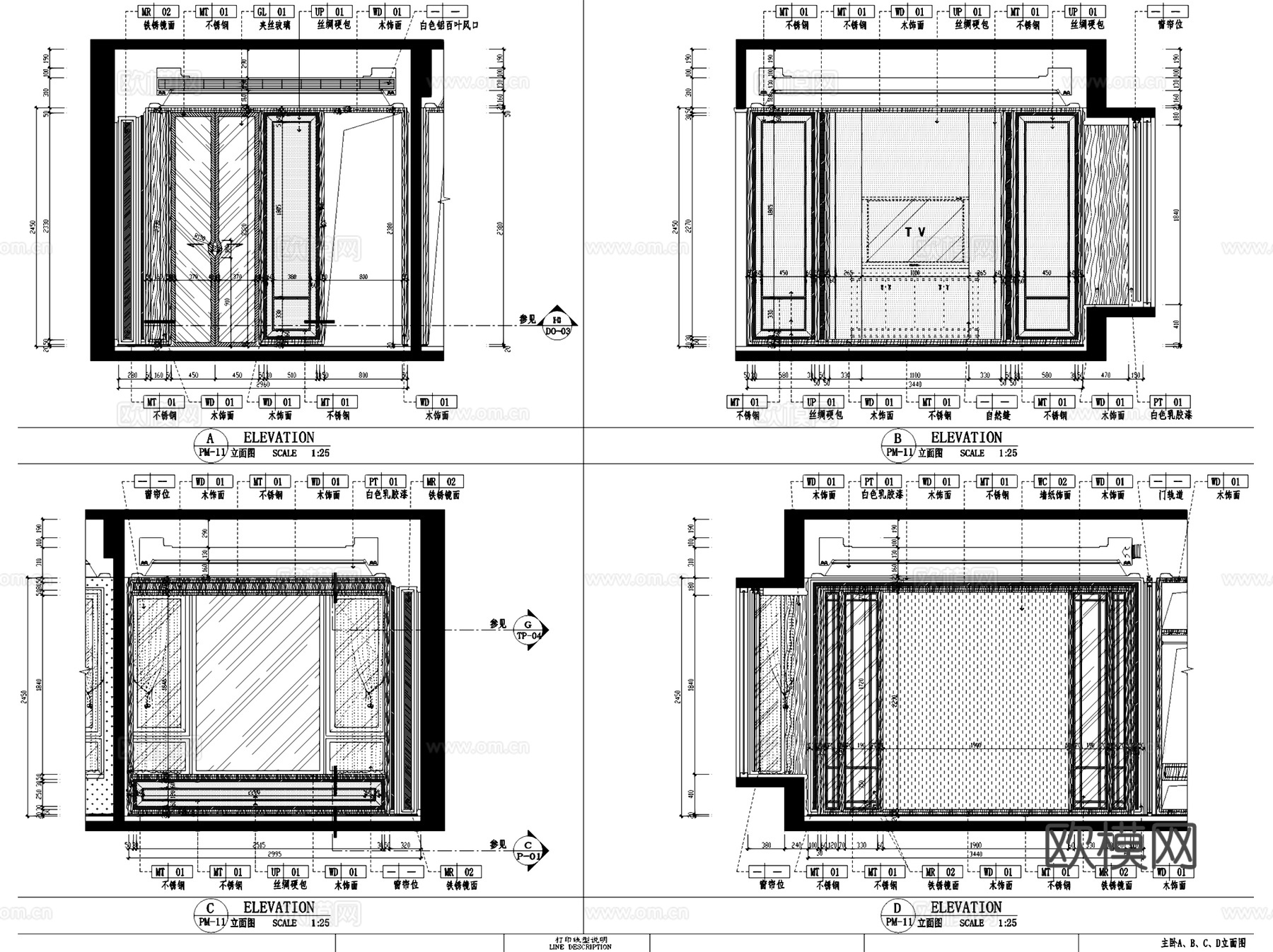 东部现代城花园36栋B户型样板房室内家装+3Dmax模型cad施工图
