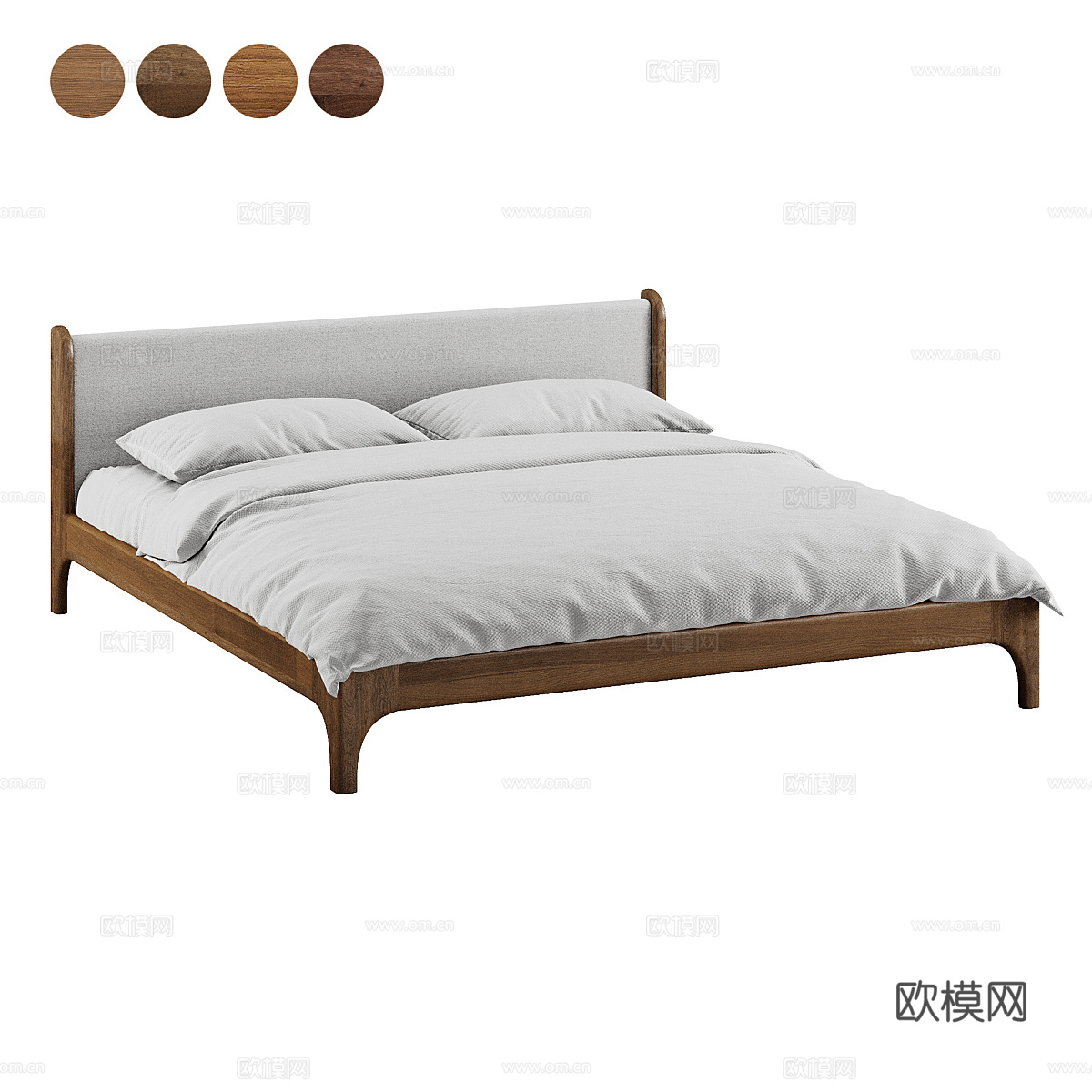 双人床3d模型下载