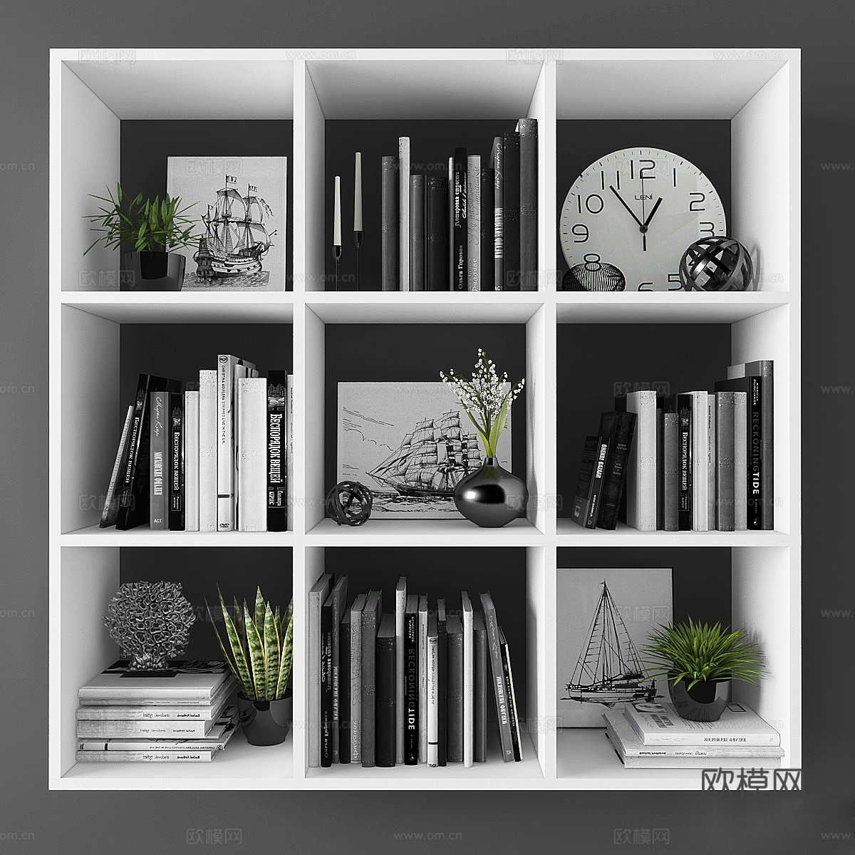 书架3d模型下载