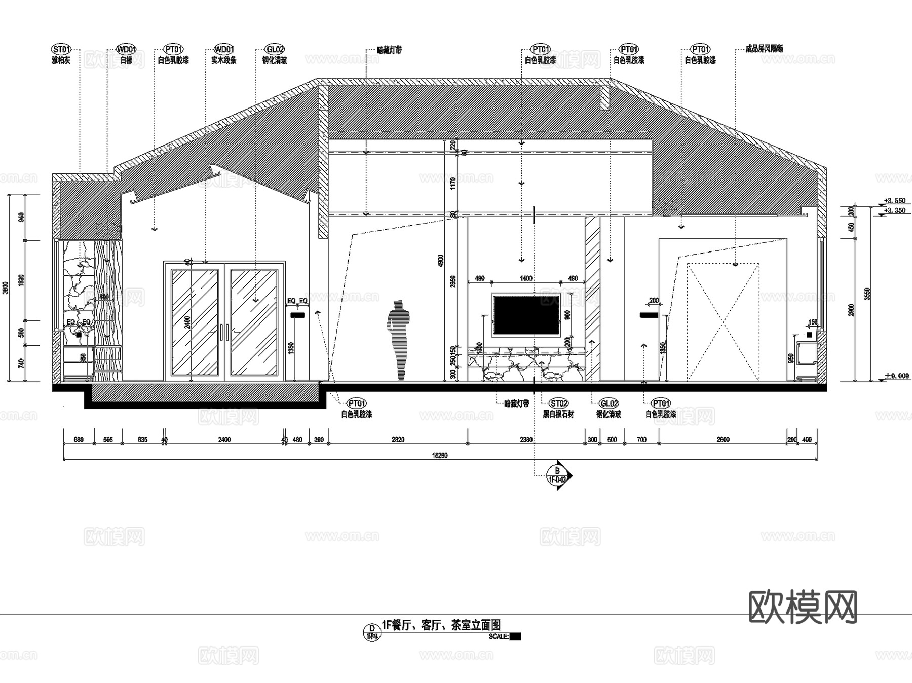 海南清水湾珊瑚宫殿底跃层复式室内家装整套+3Dmax模型cad施工图