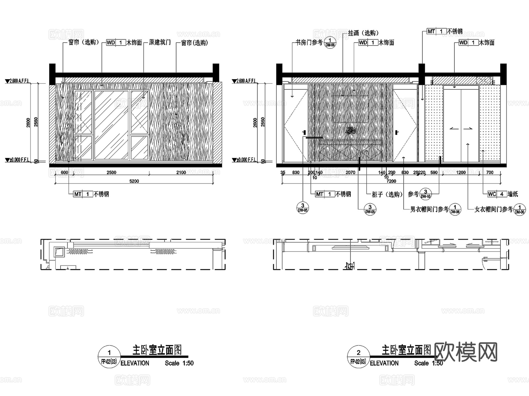 佛山招商依云雍景湾四层别墅样板房室内家装CAD3Dmax模型cad施工图