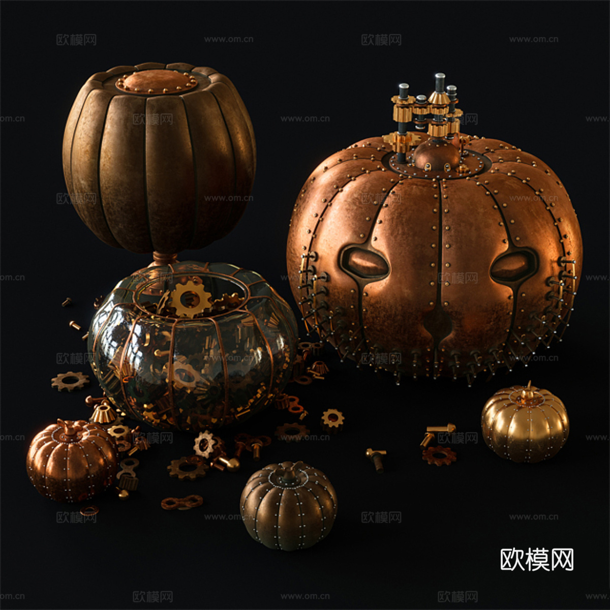 万圣节摆件3d模型下载