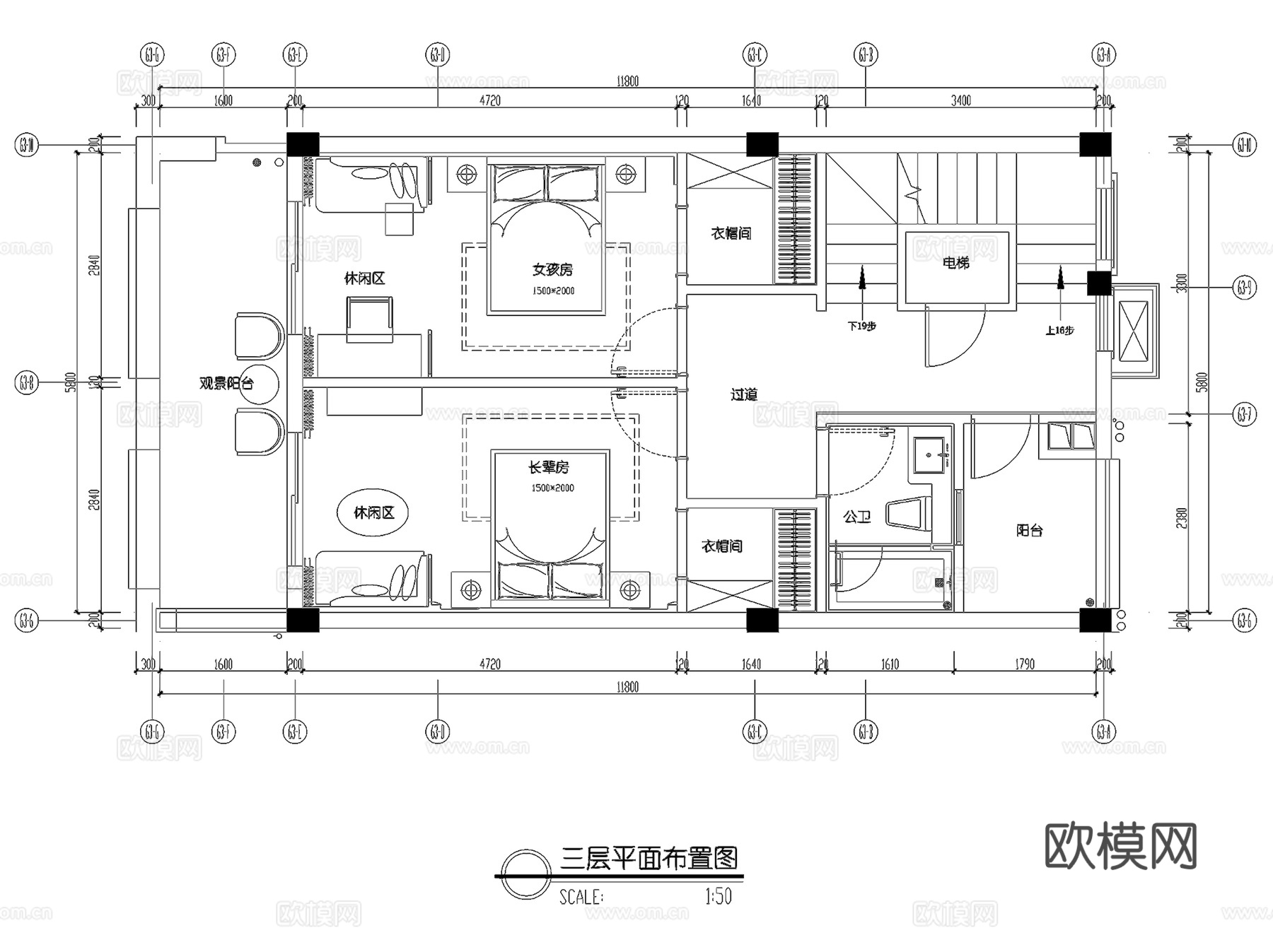 贺州钟山彰泰城天地楼新中式四层别墅样板房室内家装CAD施工图cad施工图