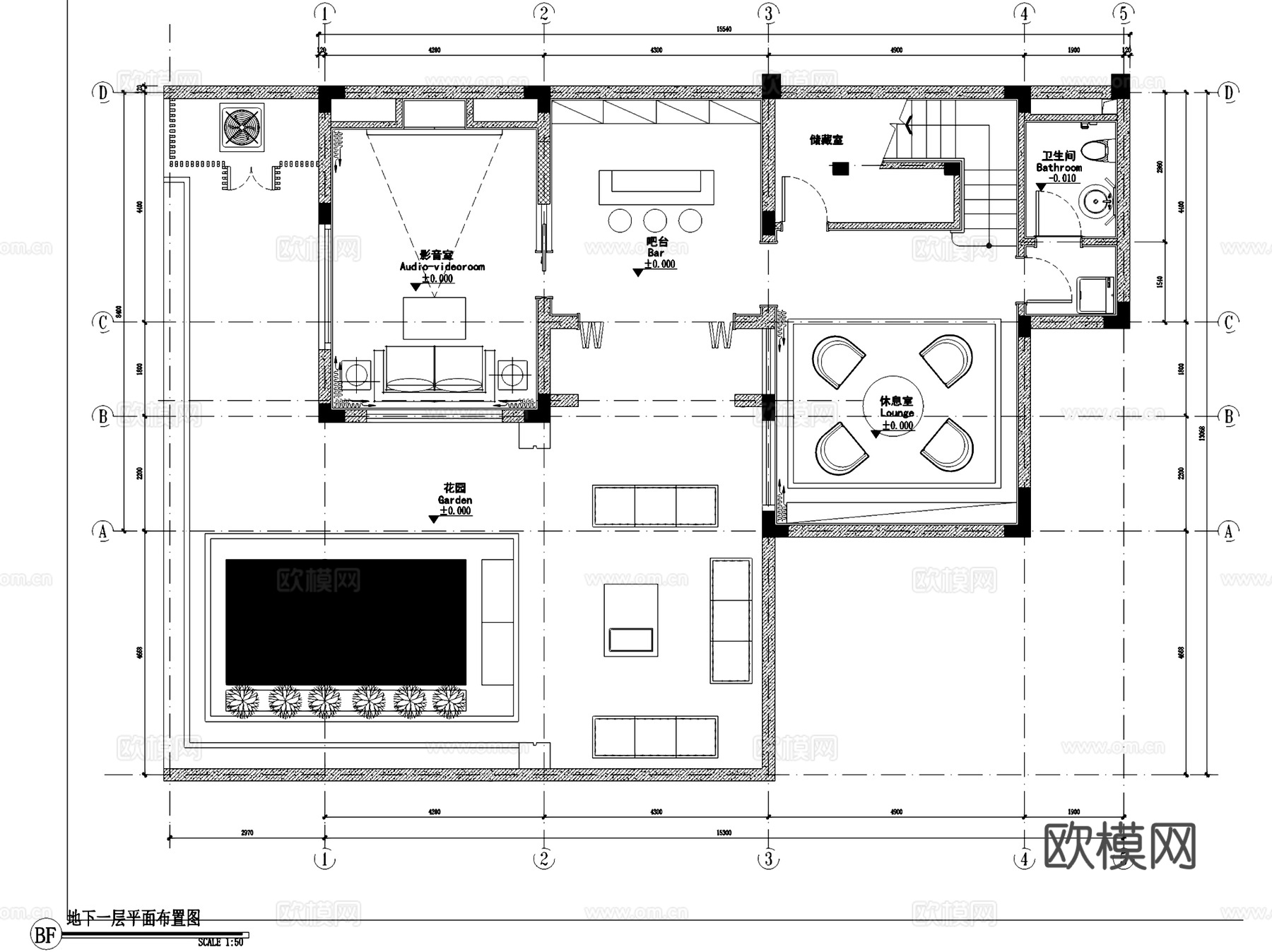 海南琼海美岭湖一期三层别墅室内家装CAD施工图整套cad施工图
