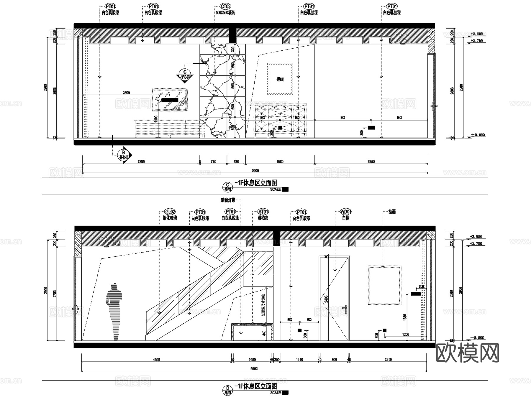 海南清水湾珊瑚宫殿底跃层复式室内家装整套+3Dmax模型cad施工图