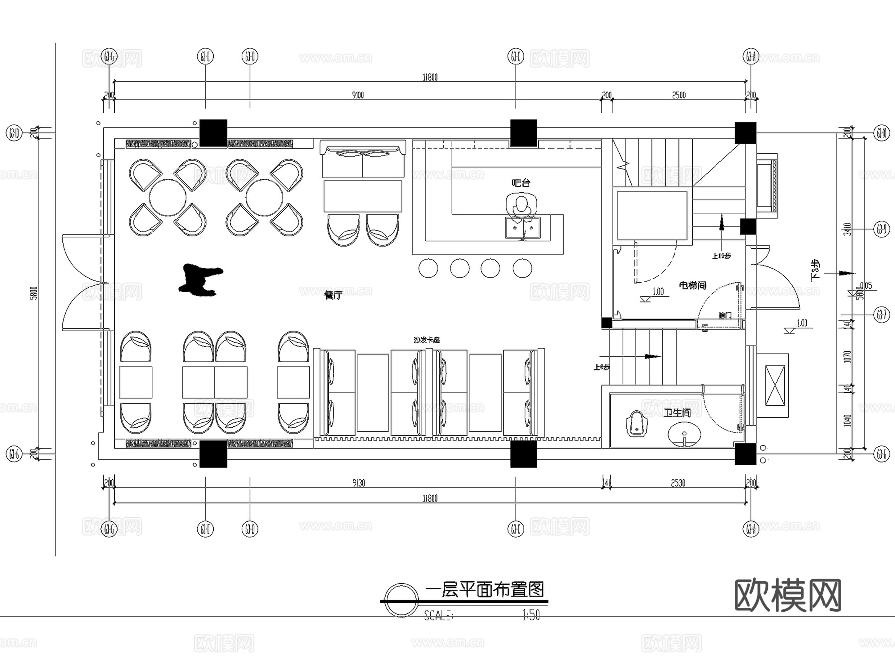 贺州钟山彰泰城天地楼新中式四层别墅样板房室内家装CAD施工图cad施工图