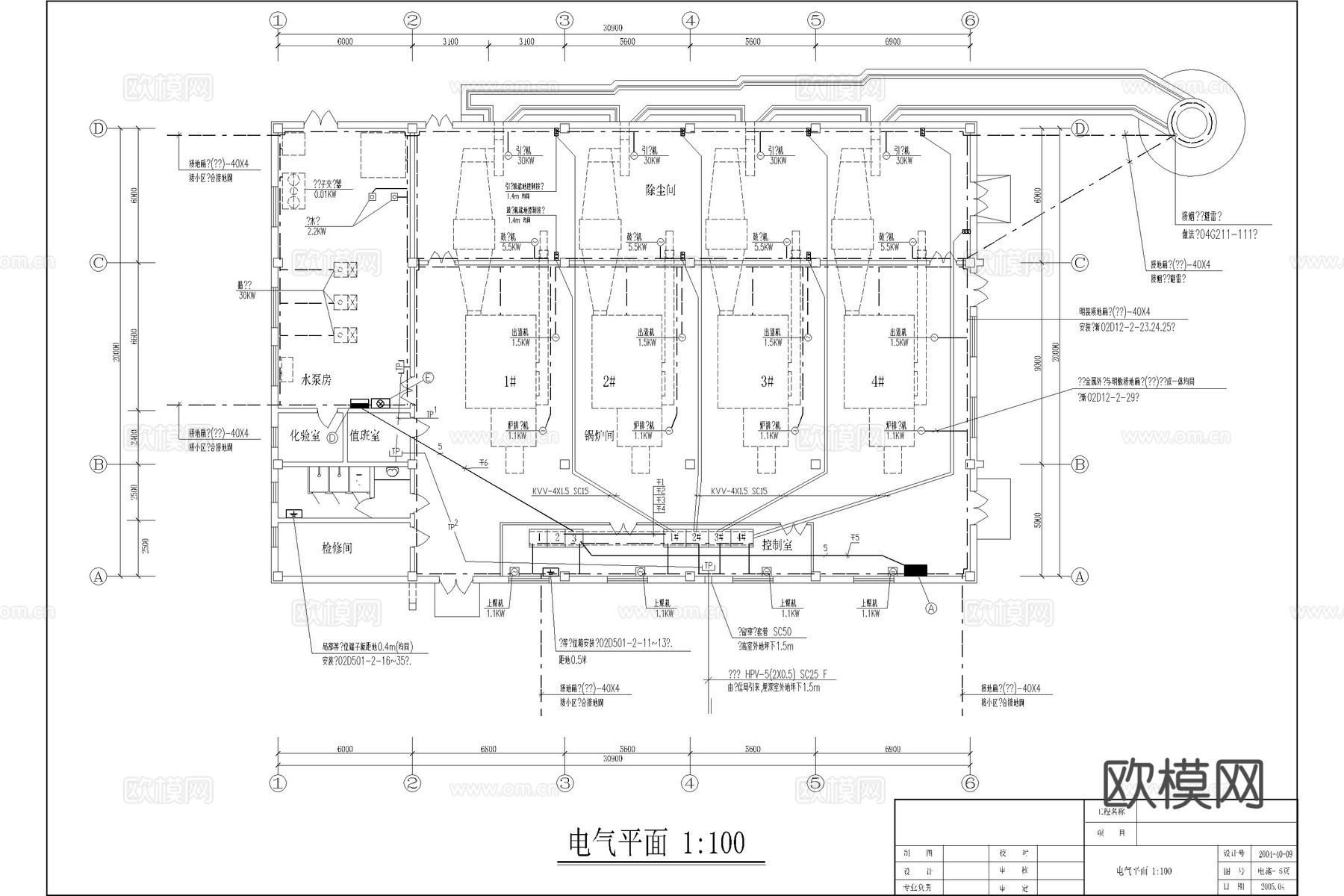 锅炉房 锅炉房建筑 锅炉房电气图 燃气锅炉房cad施工图cad施工图