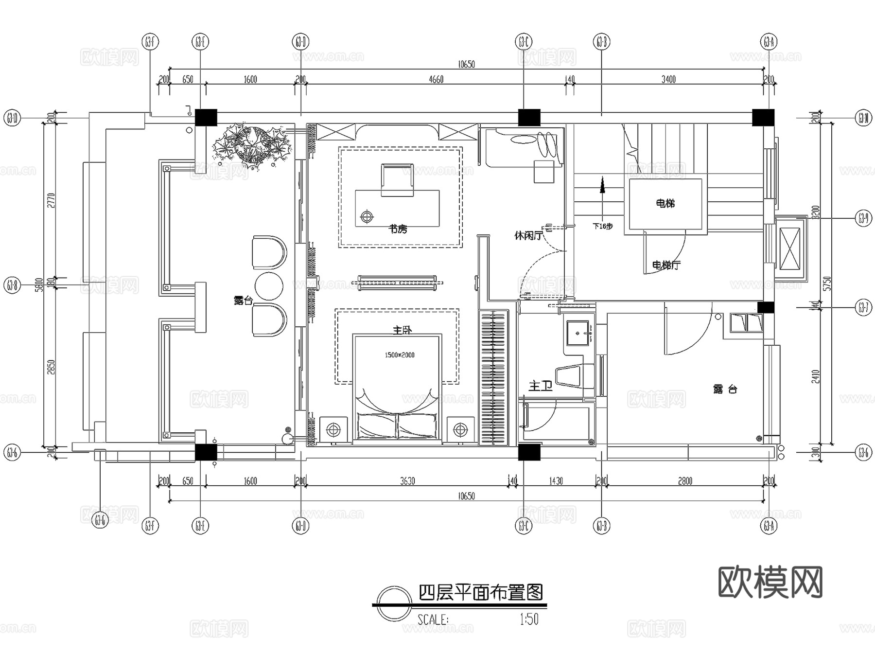 贺州钟山彰泰城天地楼新中式四层别墅样板房室内家装CAD施工图cad施工图