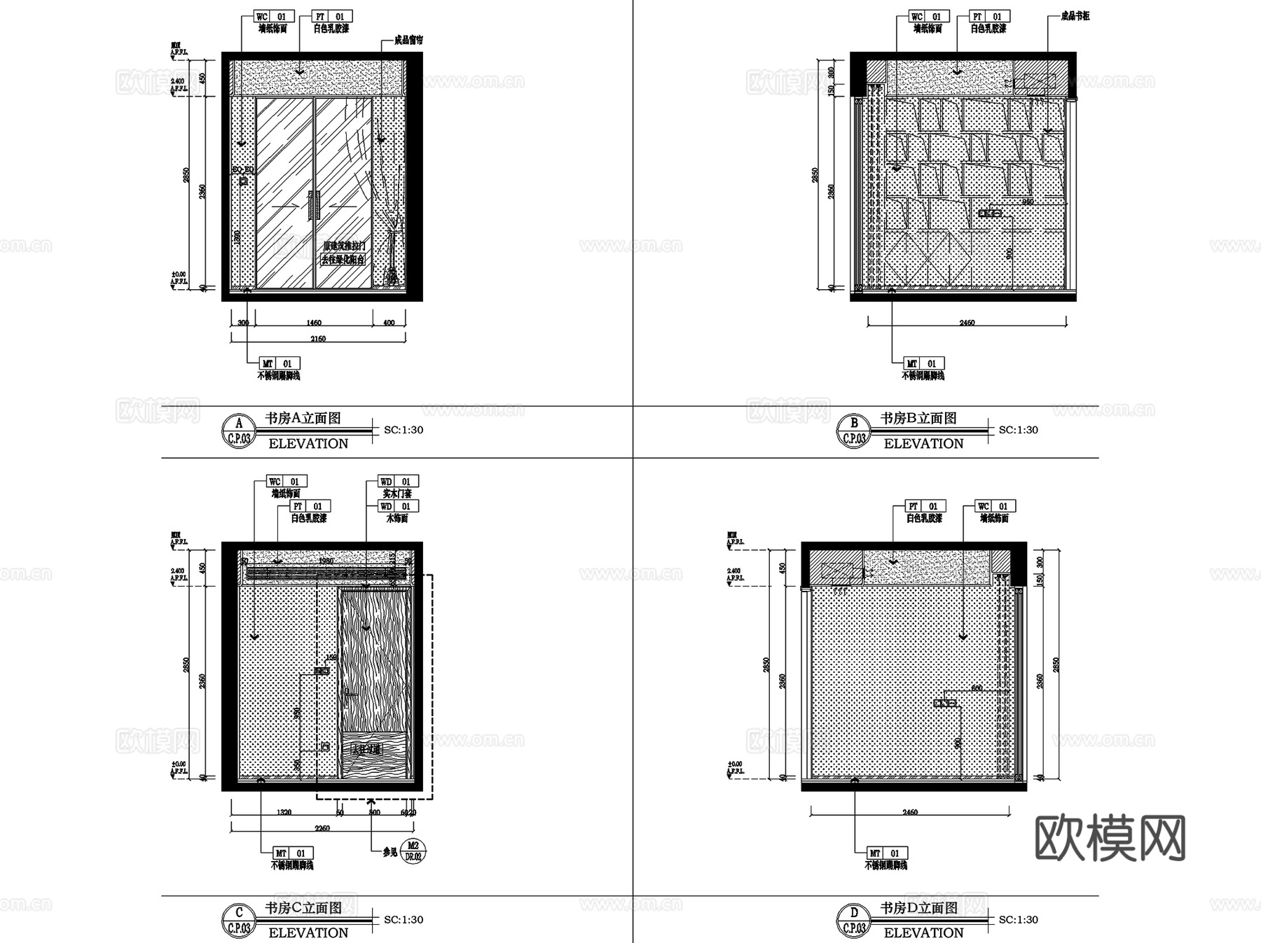 广西建发五象湖央玺样板房C户型室内家装CAD施工图整套cad施工图