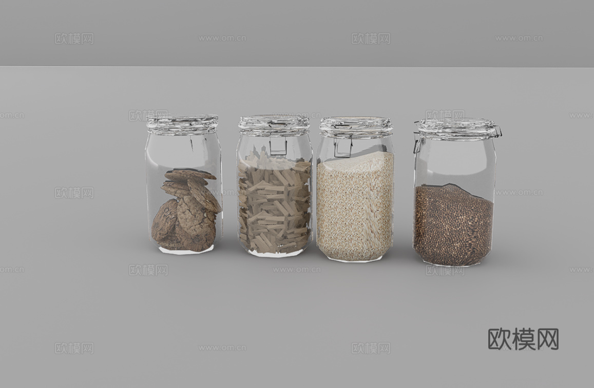 厨房调料su模型