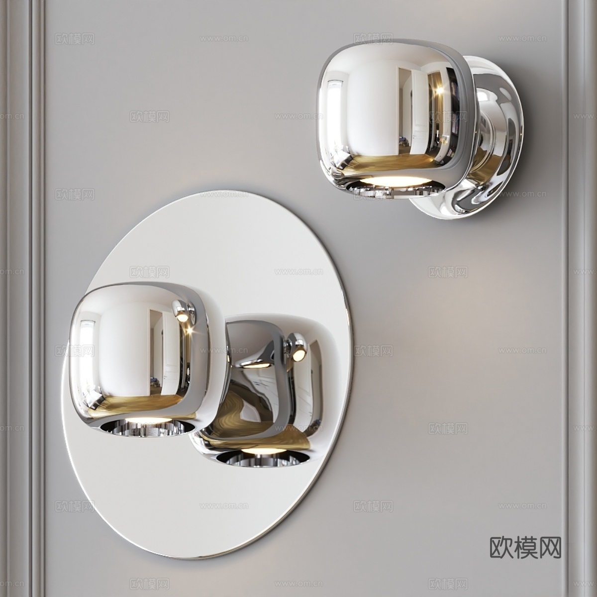 Flos品牌WALL SYSTEM UP DOWN灯具3d模型下载