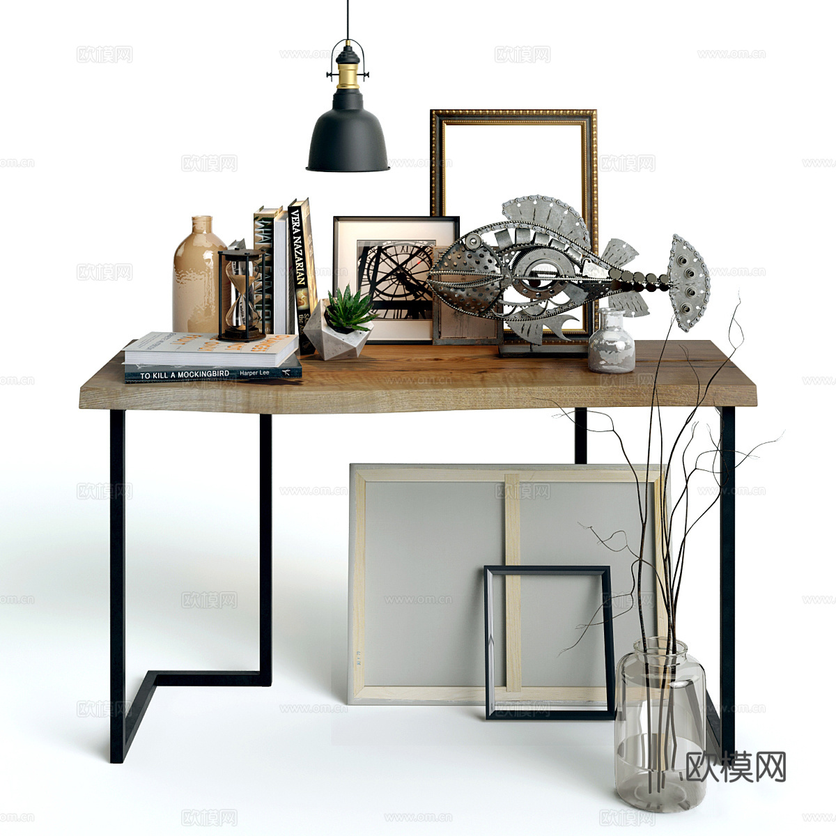边桌摆件组合3d模型下载