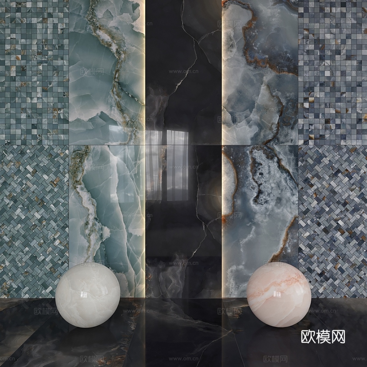 Emilgroup 大理石缟玛瑙瓷砖3d模型下载