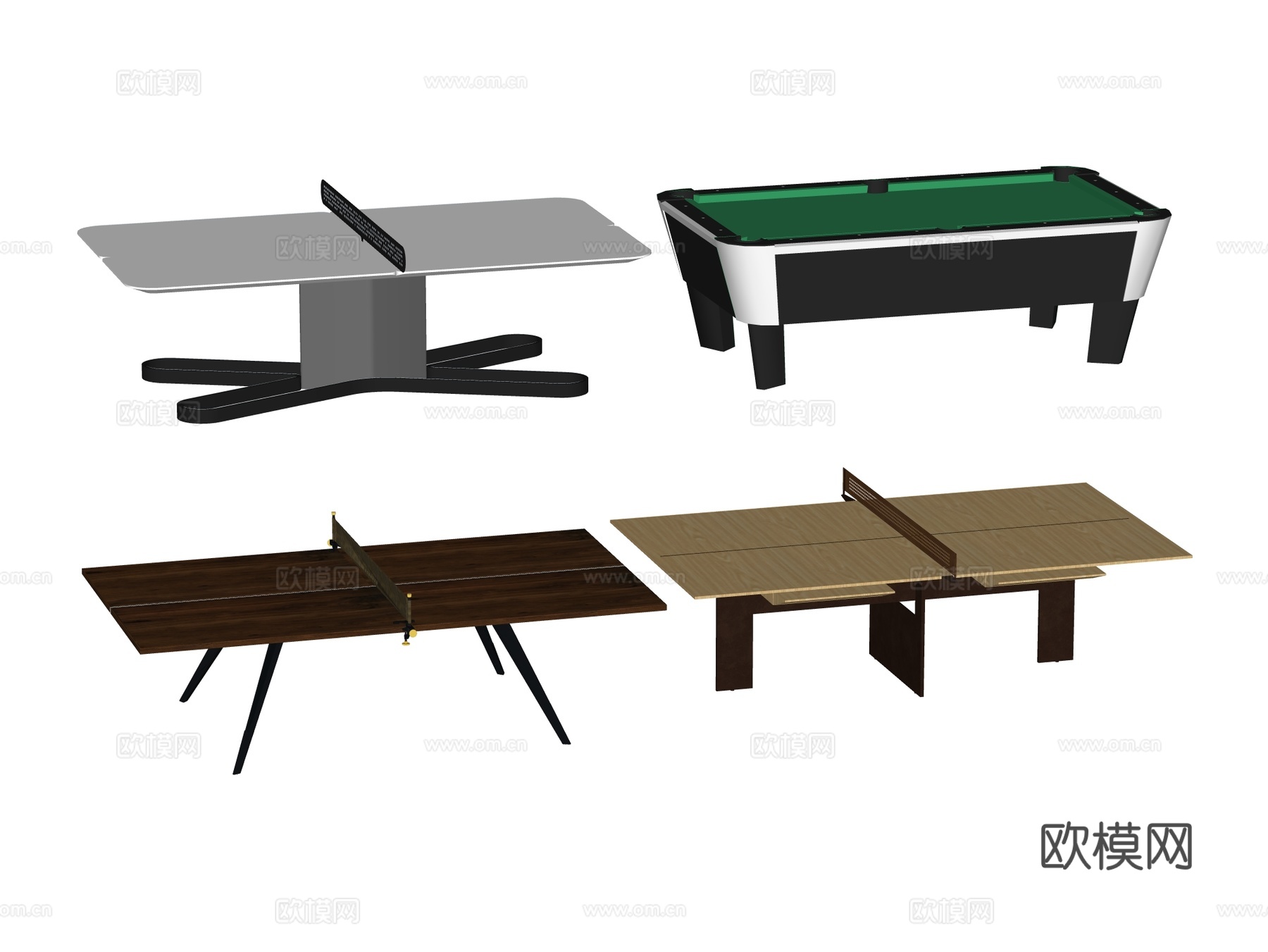 球桌 乒乓球桌su模型