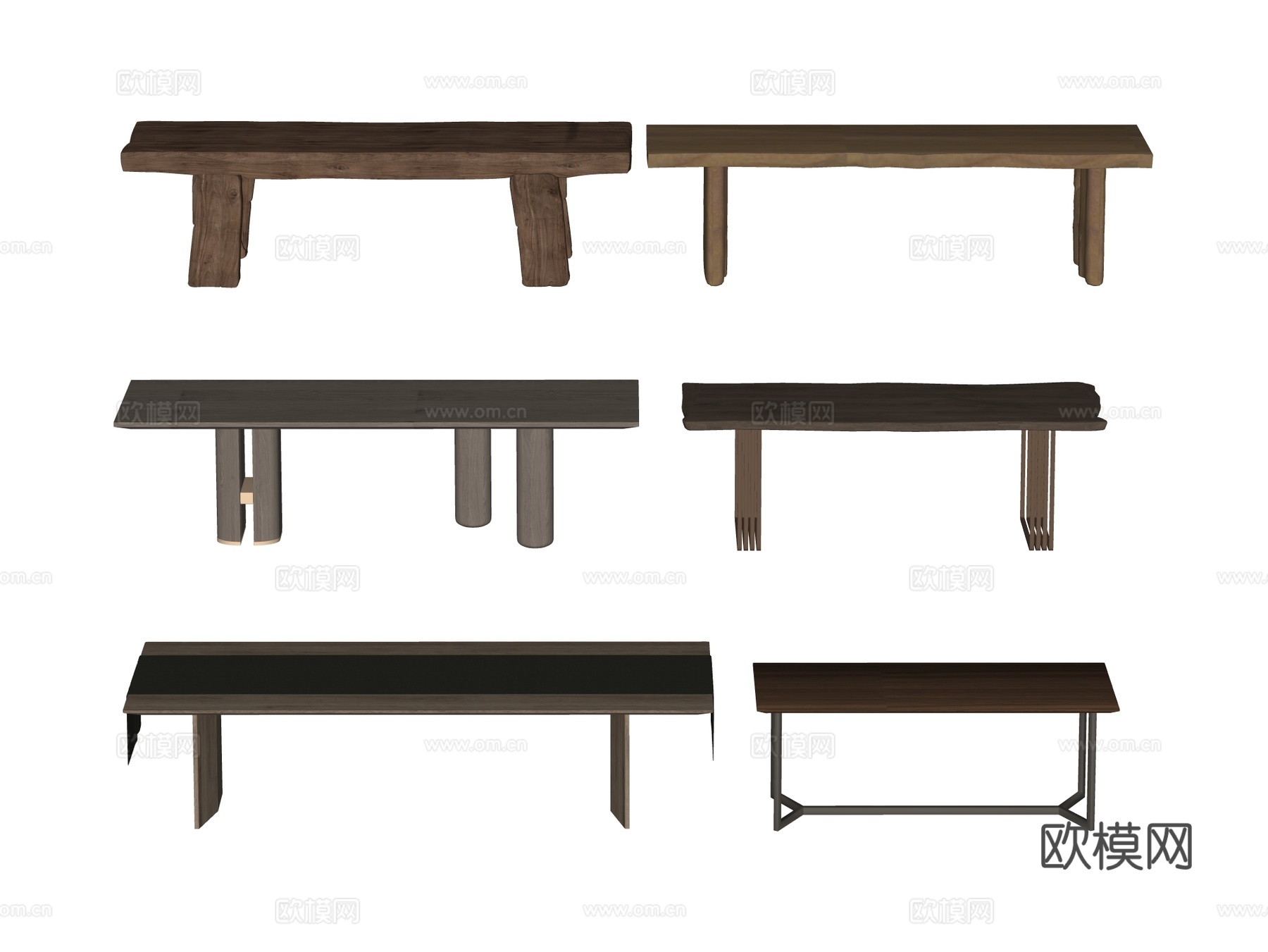 长桌 餐桌 茶桌 会议桌su模型