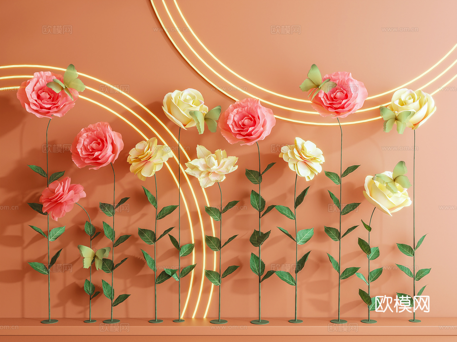 花艺装置 艺术装置 美陈 摆件3d模型下载