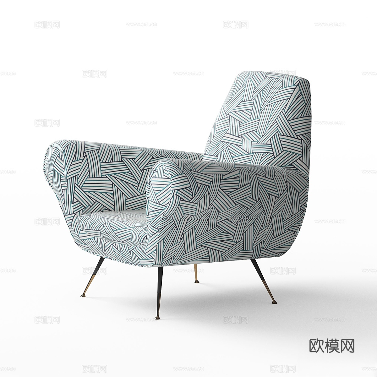 Minotti品牌Gigi Radice扶手椅3d模型下载