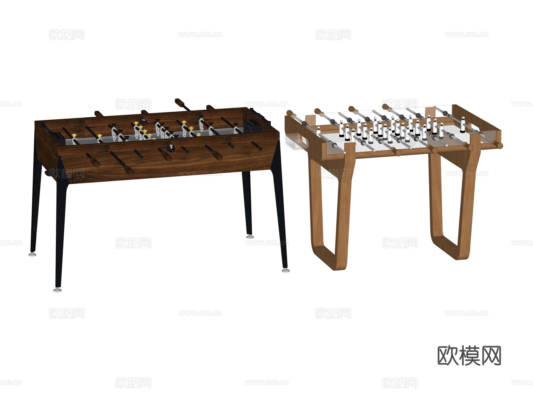 娱乐桌 桌上足球 桌式足球su模型