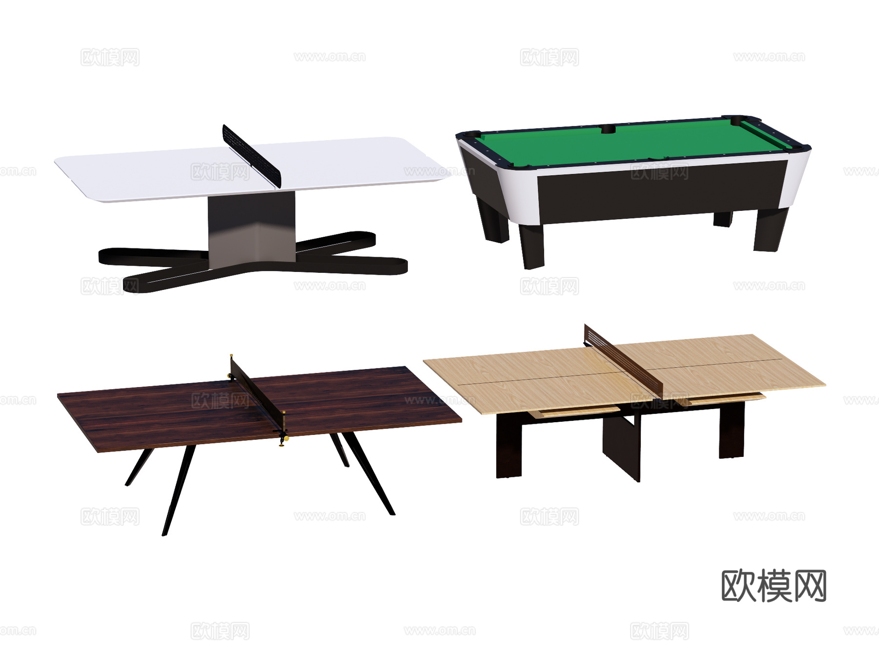 球桌 乒乓球桌su模型