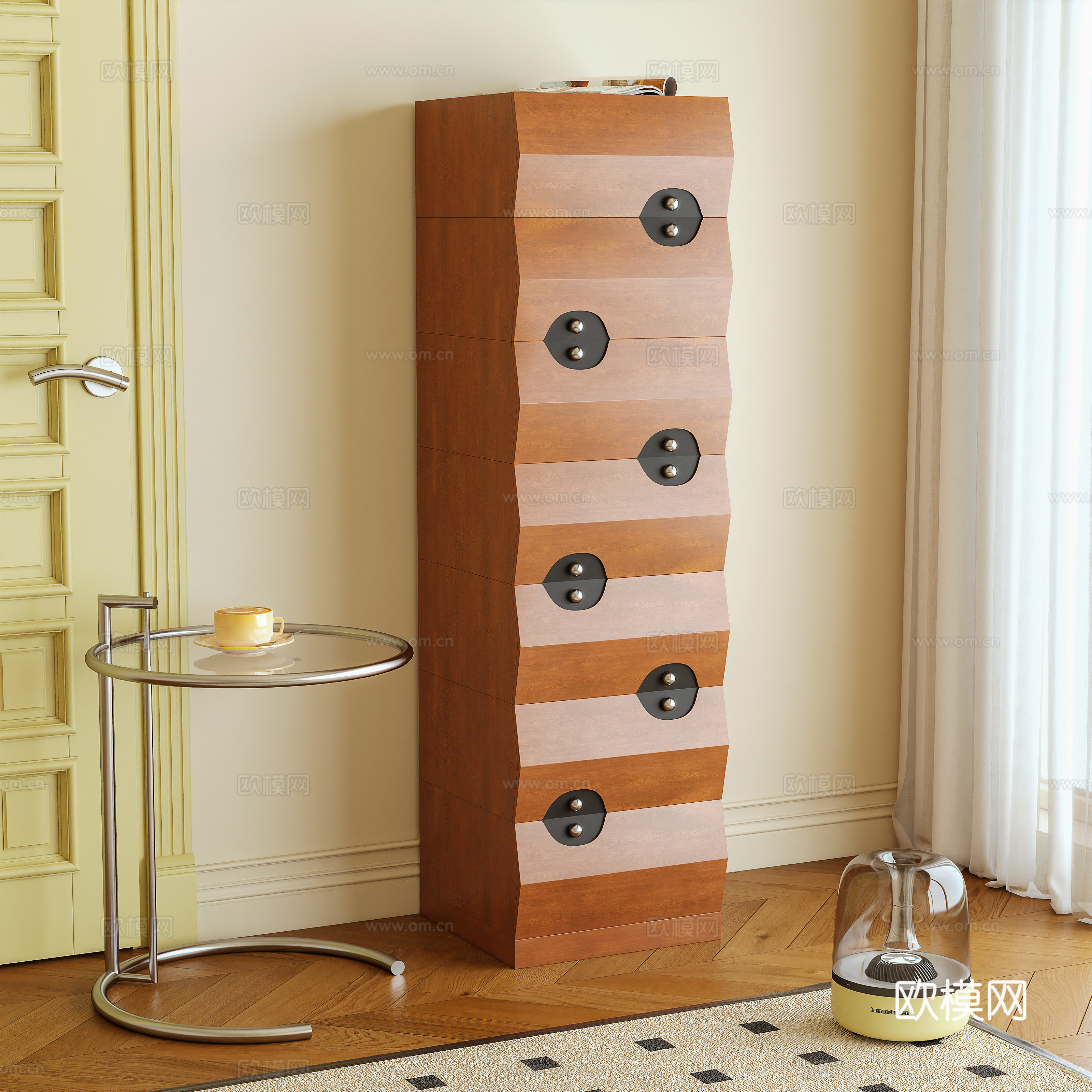 储物柜 边柜 高柜3d模型下载