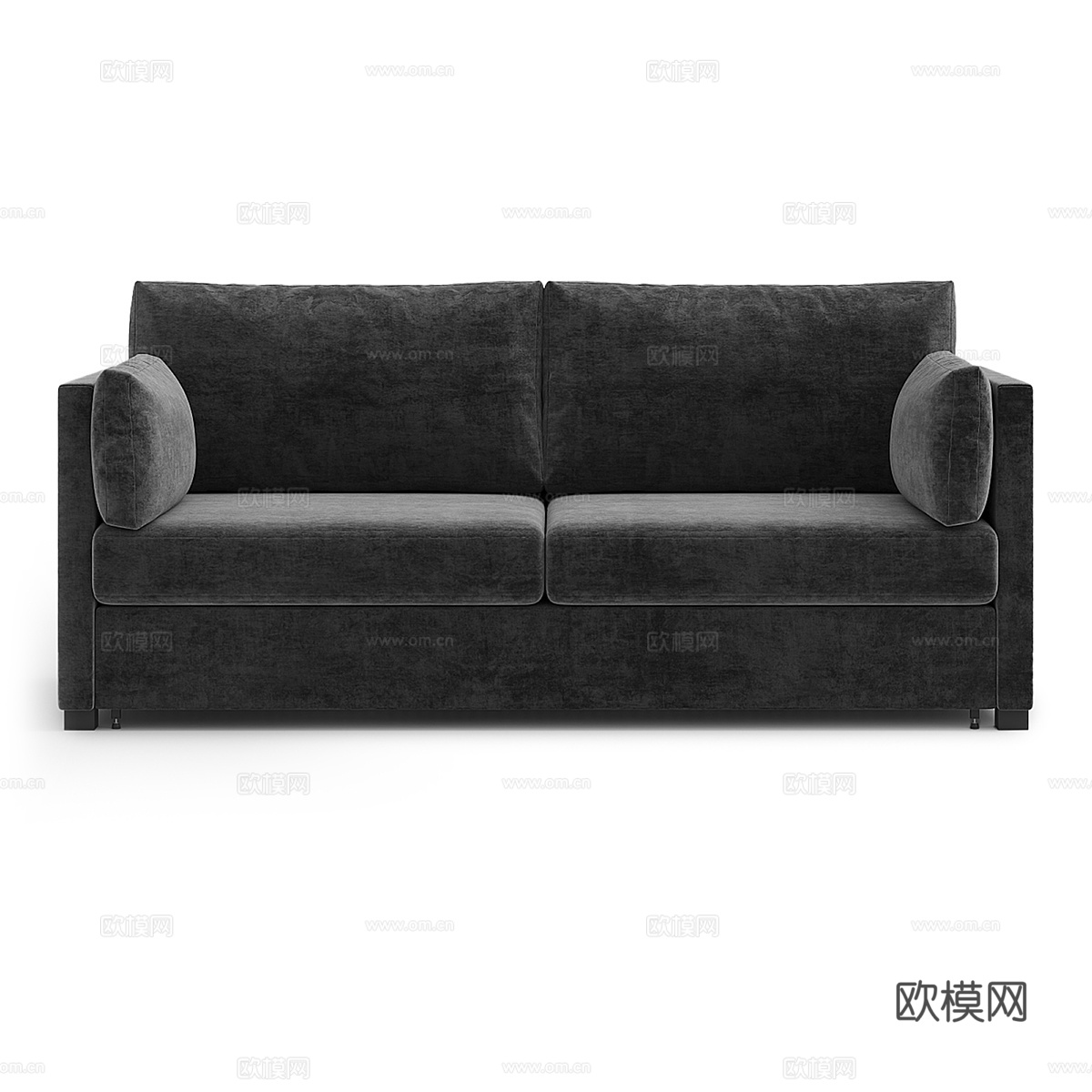 现代简约双人沙发 双人沙发 简约沙发 客厅沙发 抱枕3d模型下载